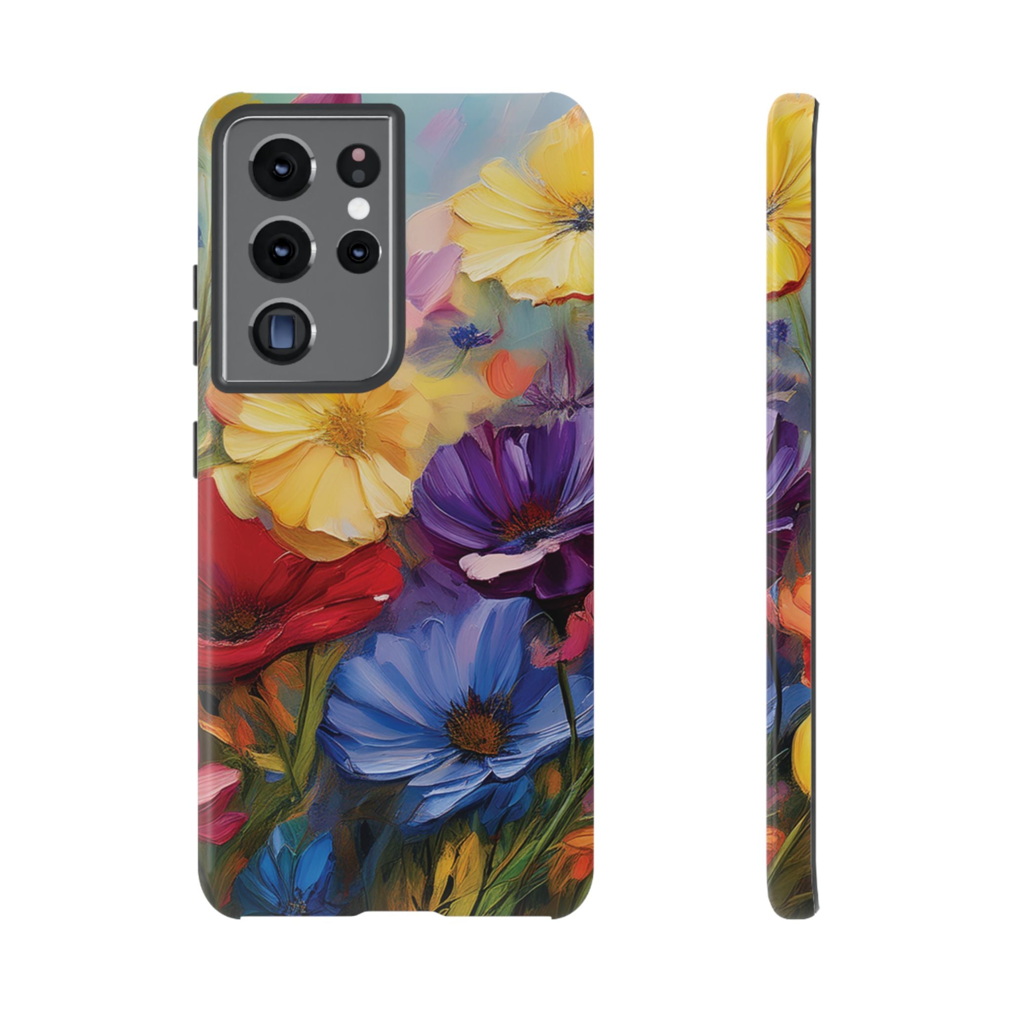 Bold Wildflower Phone Case Bright Hand-Painted Floral Art Vibrant Botanical Design for iPhone & Samsung | Trendy Nature Lover Gift Phone  Galaxy