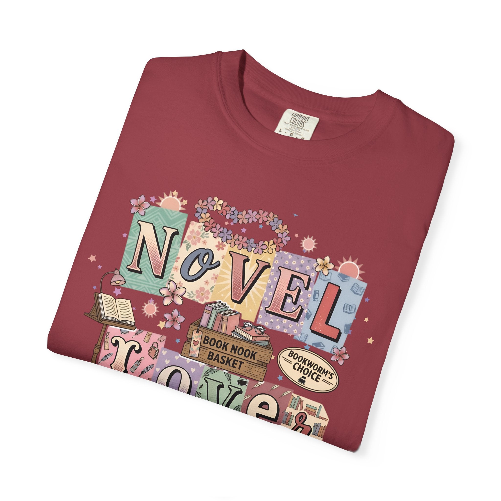 Novel Lover Reader T-Shirt — Book Lover Tee for Her Romantic