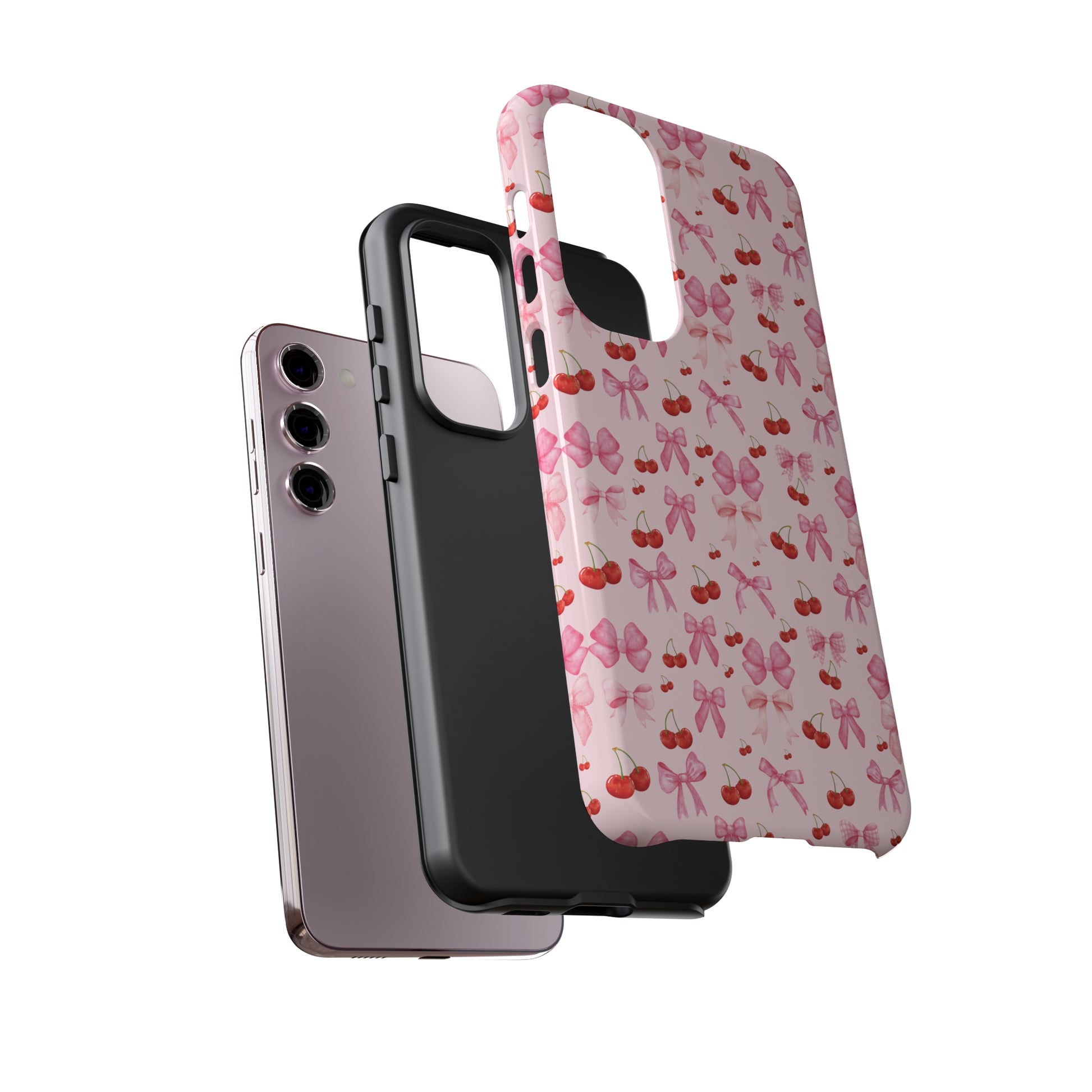 Coquette phone case Cherry Coquette Ribbon Bow iPhone Case Fruity, Girly Gift for Her Phone 15, Samsung iPhone Samsung Gift for Her Case iPhone 15, Samsung iPhone Samsung Accessory Gift for Her.