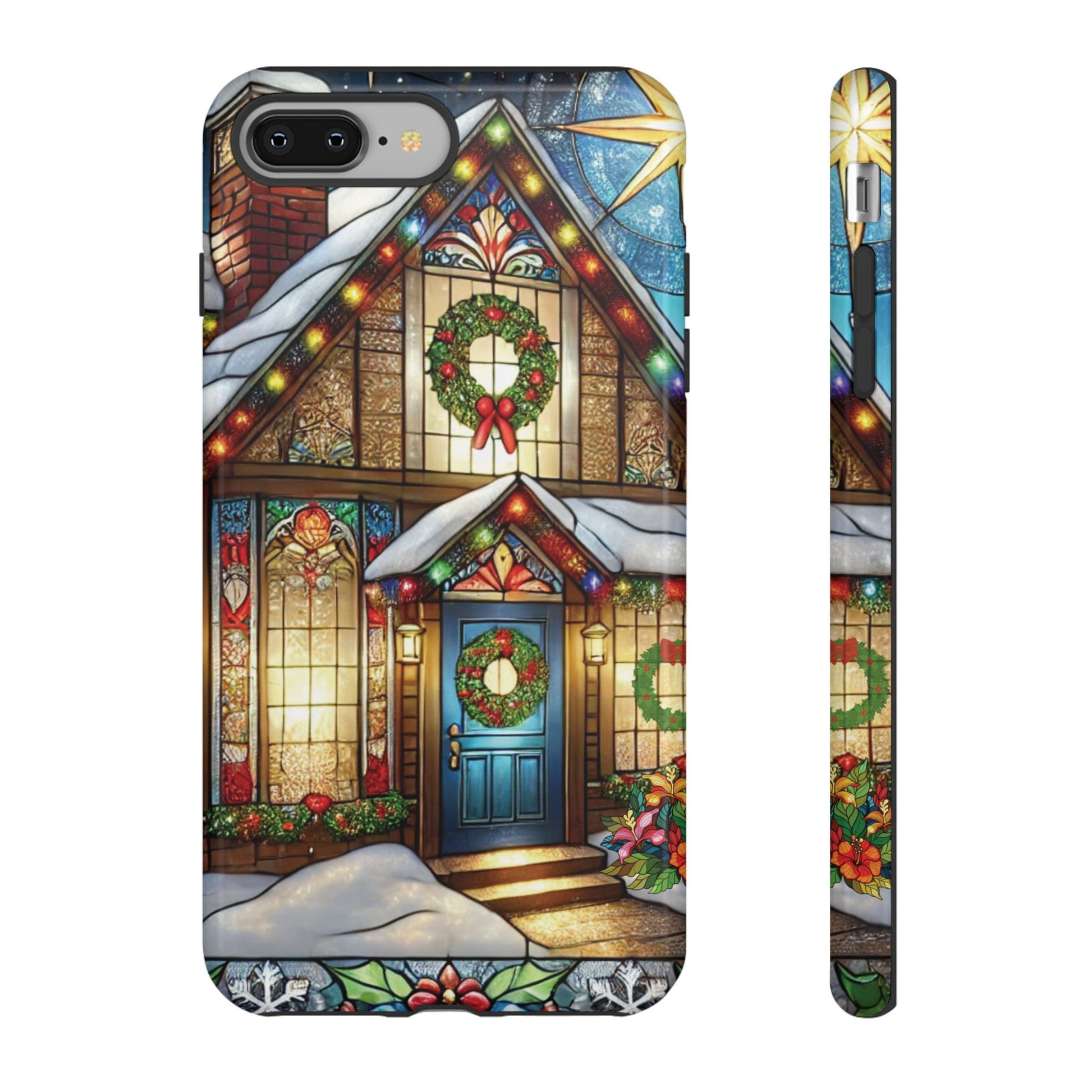 Stain Glass Christmas Phone Case Unique Holiday Protection for Your Device | Stylish & Durable Cover Gift for Her Phone 15, Samsung iPhone Samsung Accessory Gift for Her - MRSBYVALLE