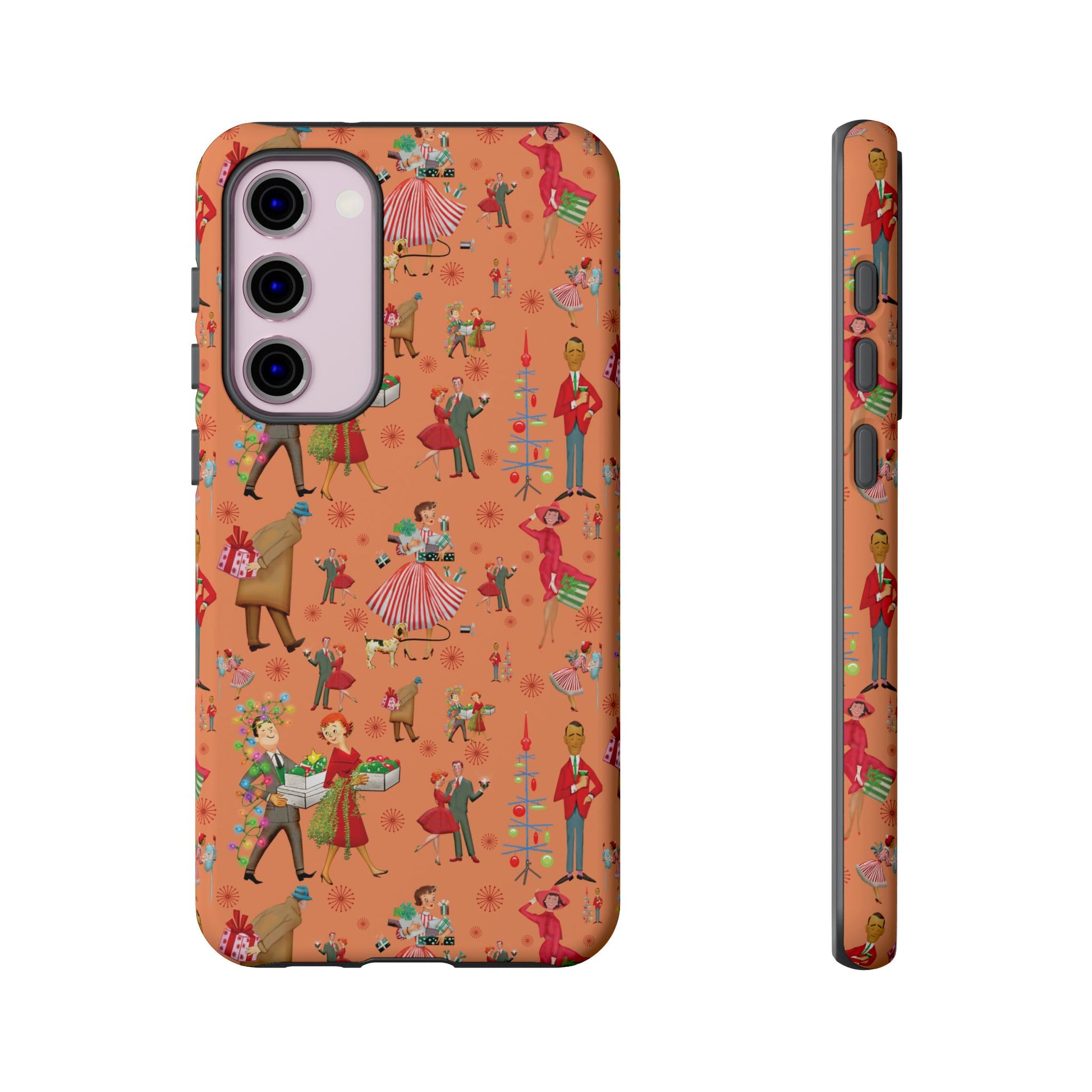Retro Christmas 50s Phone Case Unique Holiday Protection for Your Device | Stylish & Durable Cover Gift for Her Phone 17, 16, 15, Samsung iPhone Accessory Gift for Her