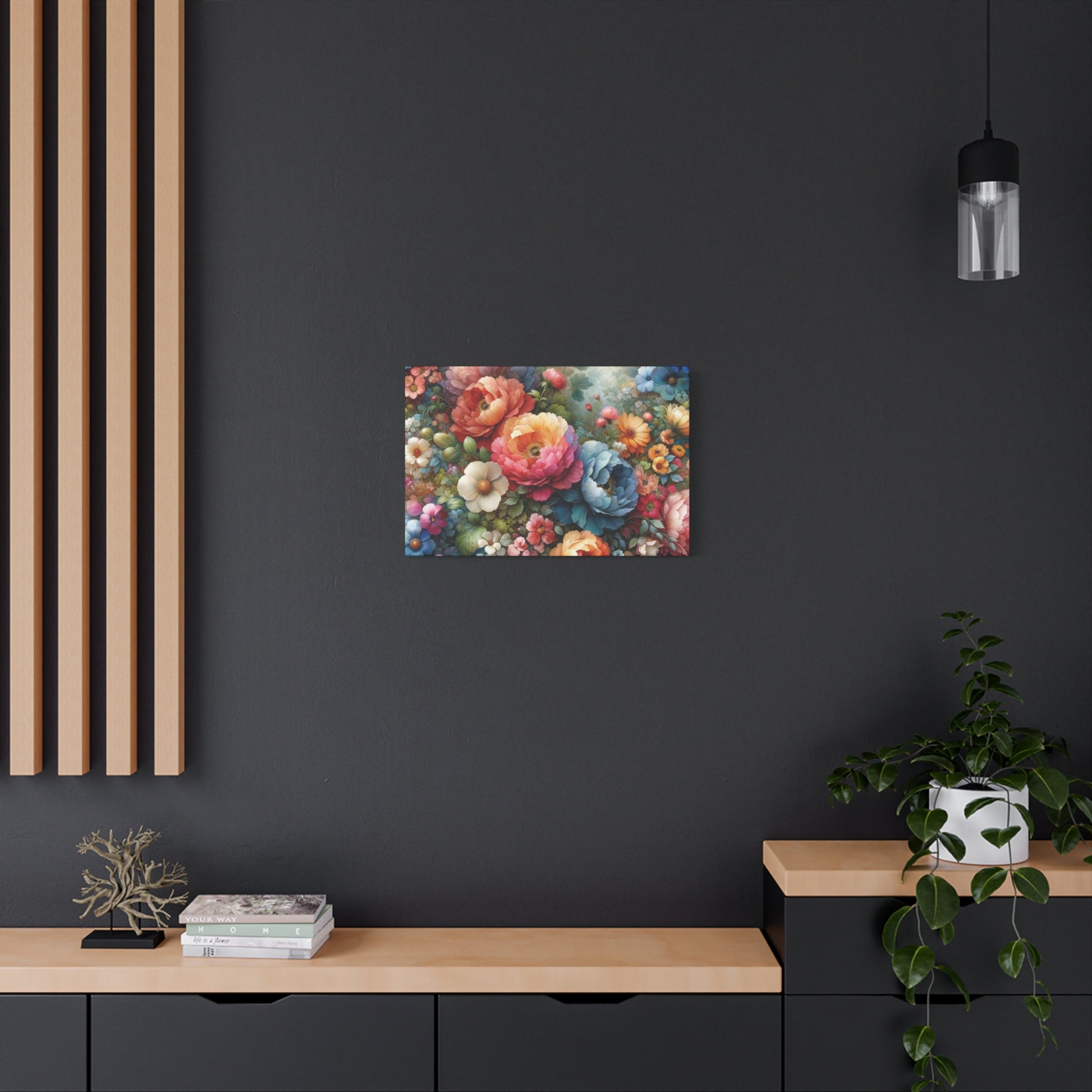 Timeless Floral Elegance High-Quality Matte Canvas Art, Ready to Hang Perfect for Home Decor, Mother's Day, Birthday Gift, Housewarming New House Decor.