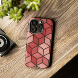 Geometric Stained Glass Illusion Phone Case Colorful Abstract Art, Aesthetic Protective Cover for iPhone, Samsung & Google, Unique Gift Idea Mom