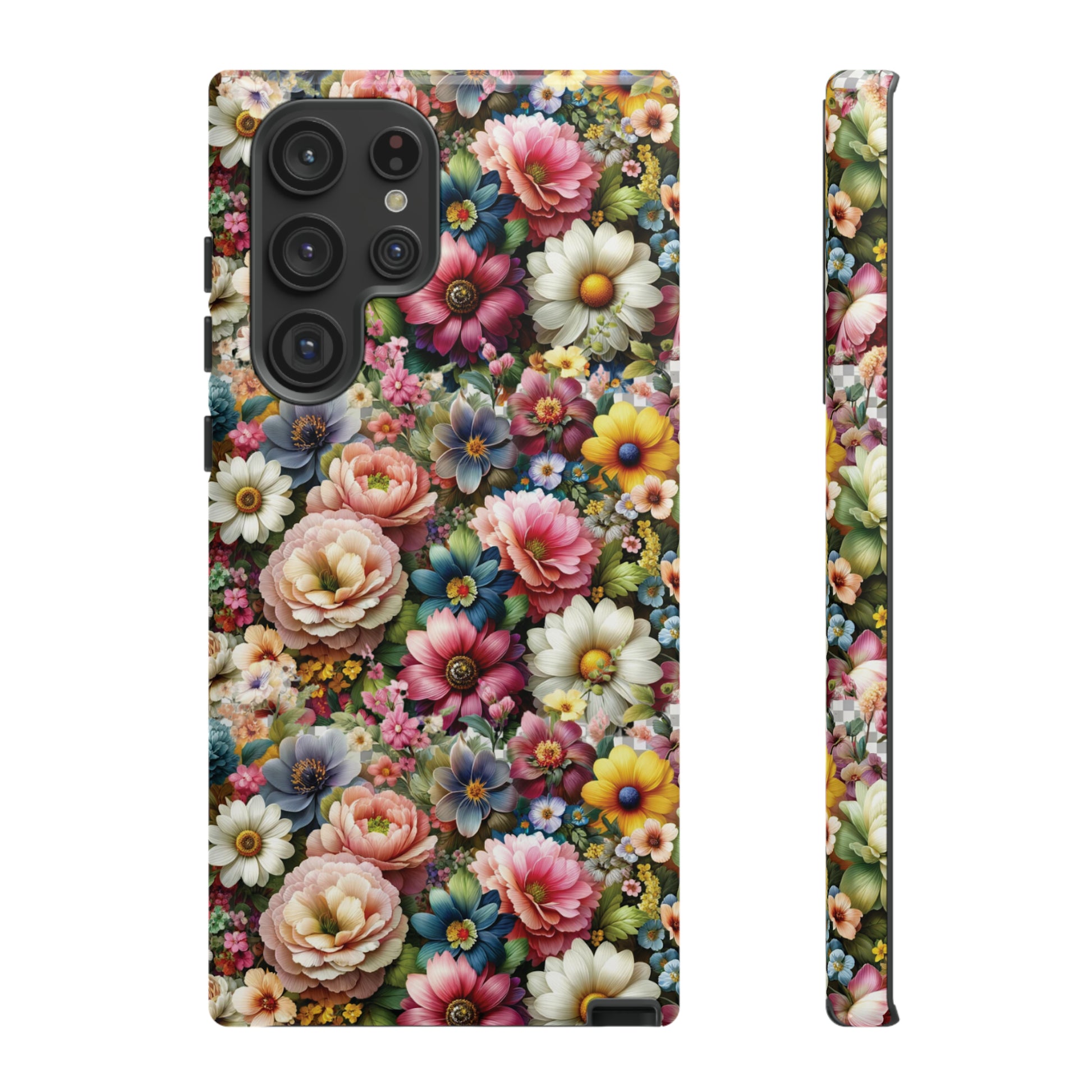 Floral Luxury Phone Tough Case Floral Elegant Durable Stylish for Modern Devices iPhone 15, Samsung iPhone Samsung Accessory Gift for Her.
