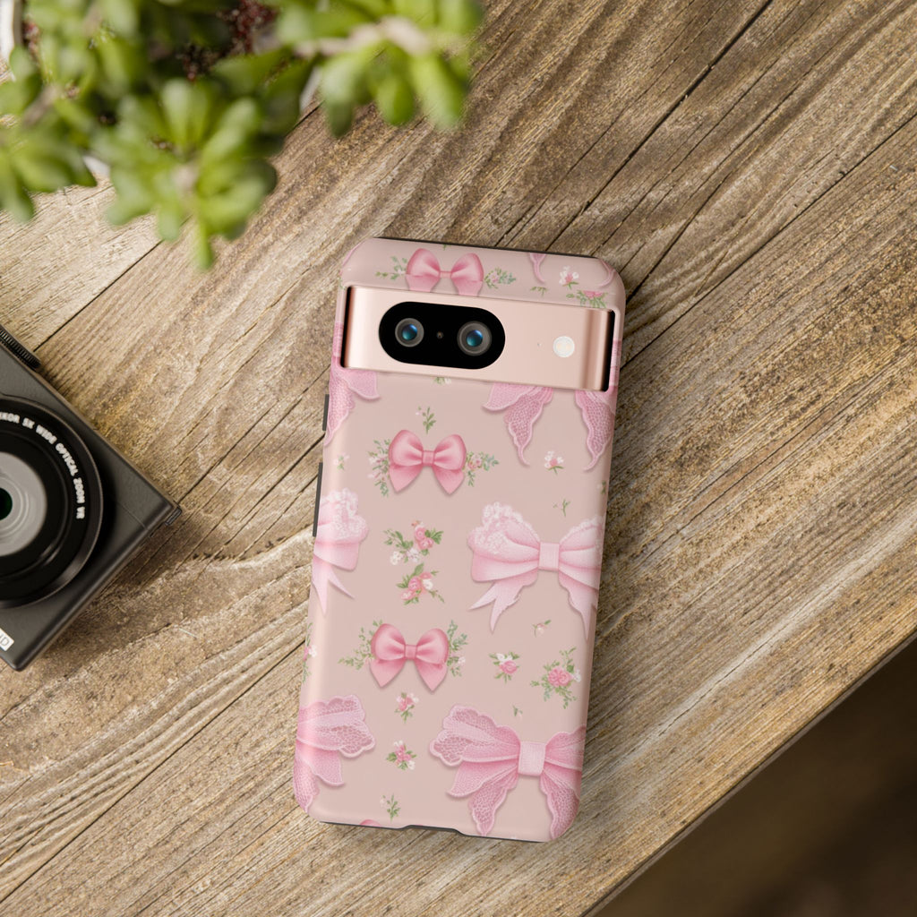 Luxury Pink Bow Phone Case – Cute & Protective Cover for iPhone & Samsung Gift for Her