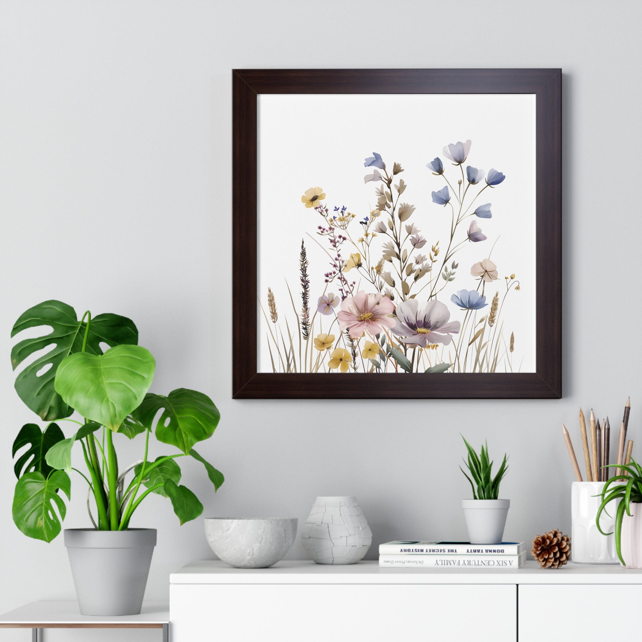 Minimalist Floral Framed Vertical Poster Elegance in Every Stroke Framed Vertical Posters Oil Art Mastery on Archival Matte Paper, Securely Encased in Black, White, or Walnut Frames with Durable Acrylic Protection Ready to Hang  Timelessly Crafted..
