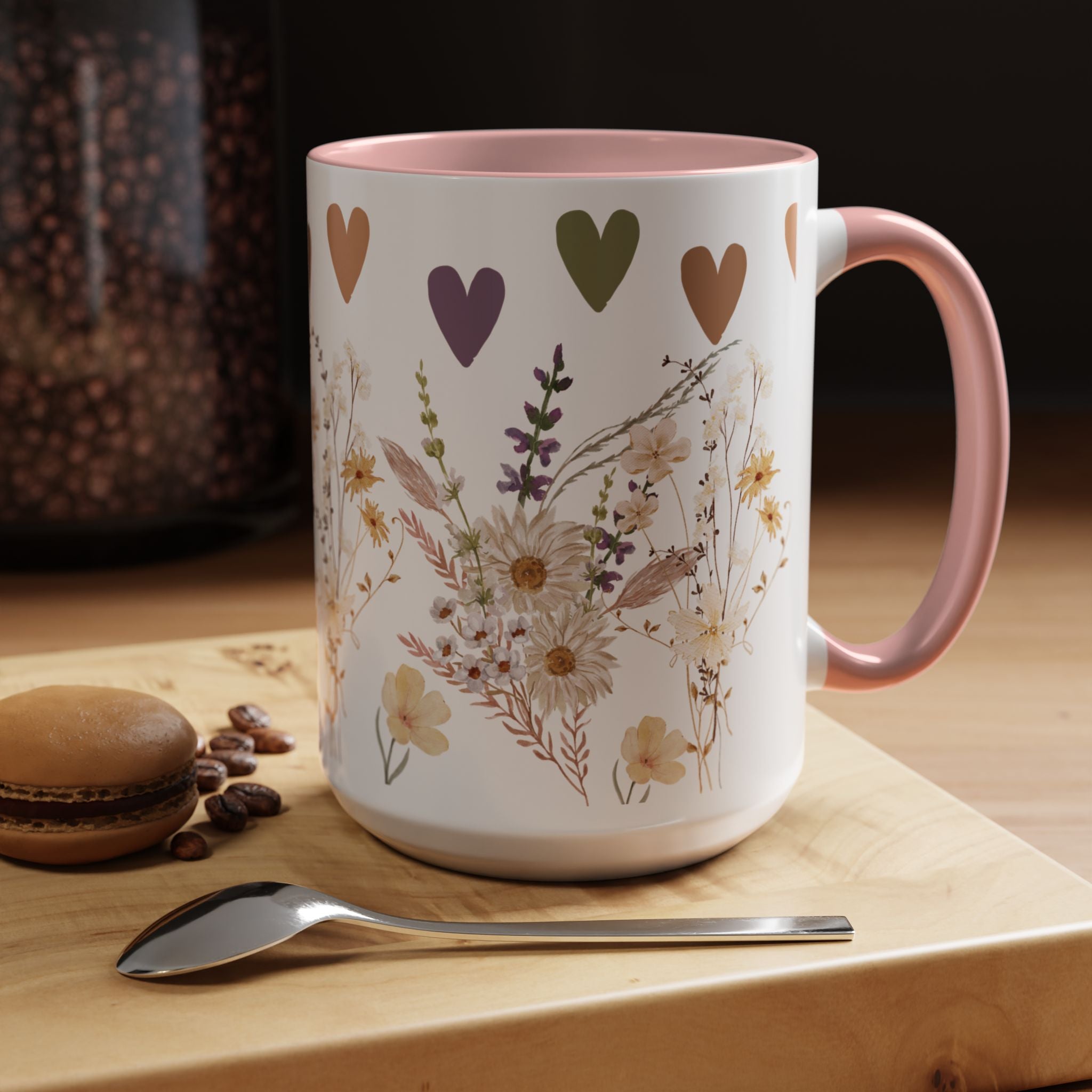 Tasse en céramique Wildflower – Cadeau élégant pour les amateurs de café ou de thé – Parfait pour la fête des mères, les anniversaires et pour ajouter du charme à toute cuisine.