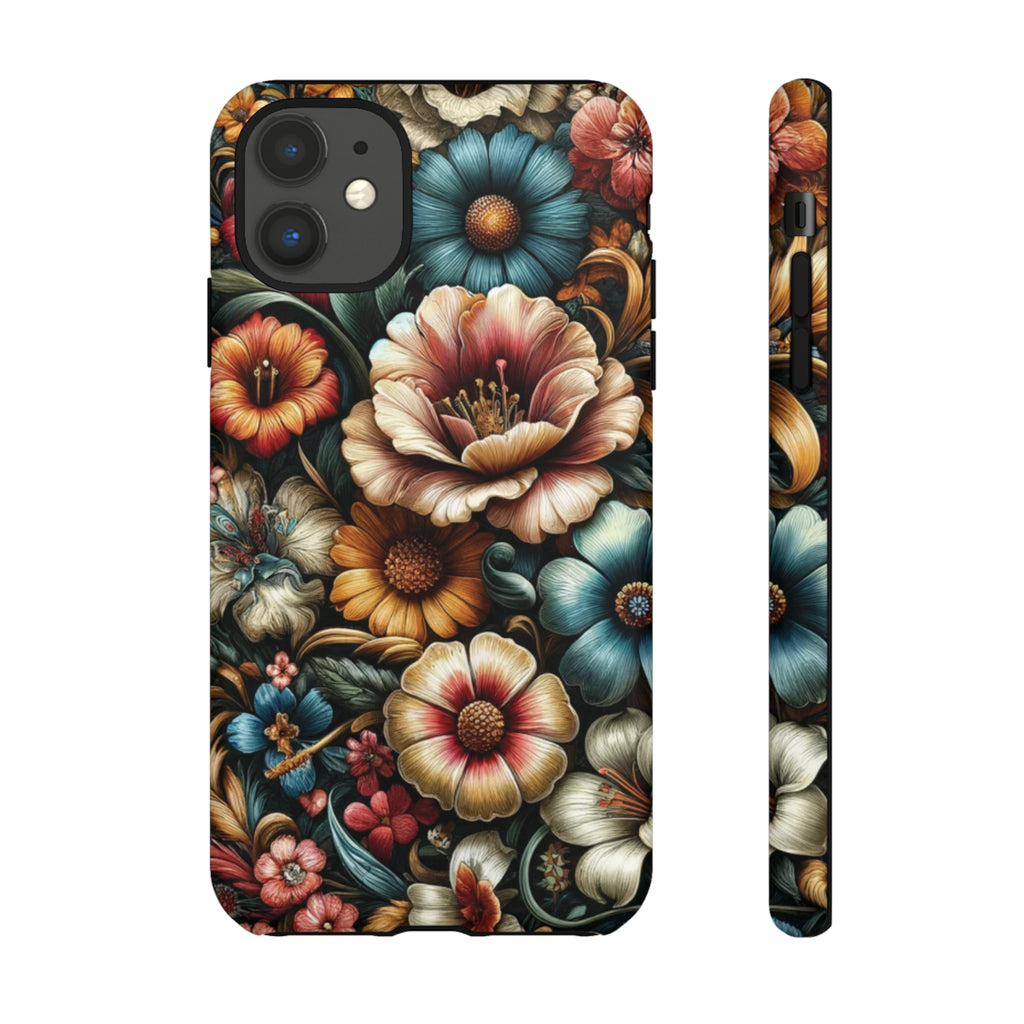 Pastel Floral Design Luxury Phone Tough Case Floral Elegant Durable Stylish for Modern Devices iPhone 15, Samsung iPhone Samsung Accessory Gift for Her.