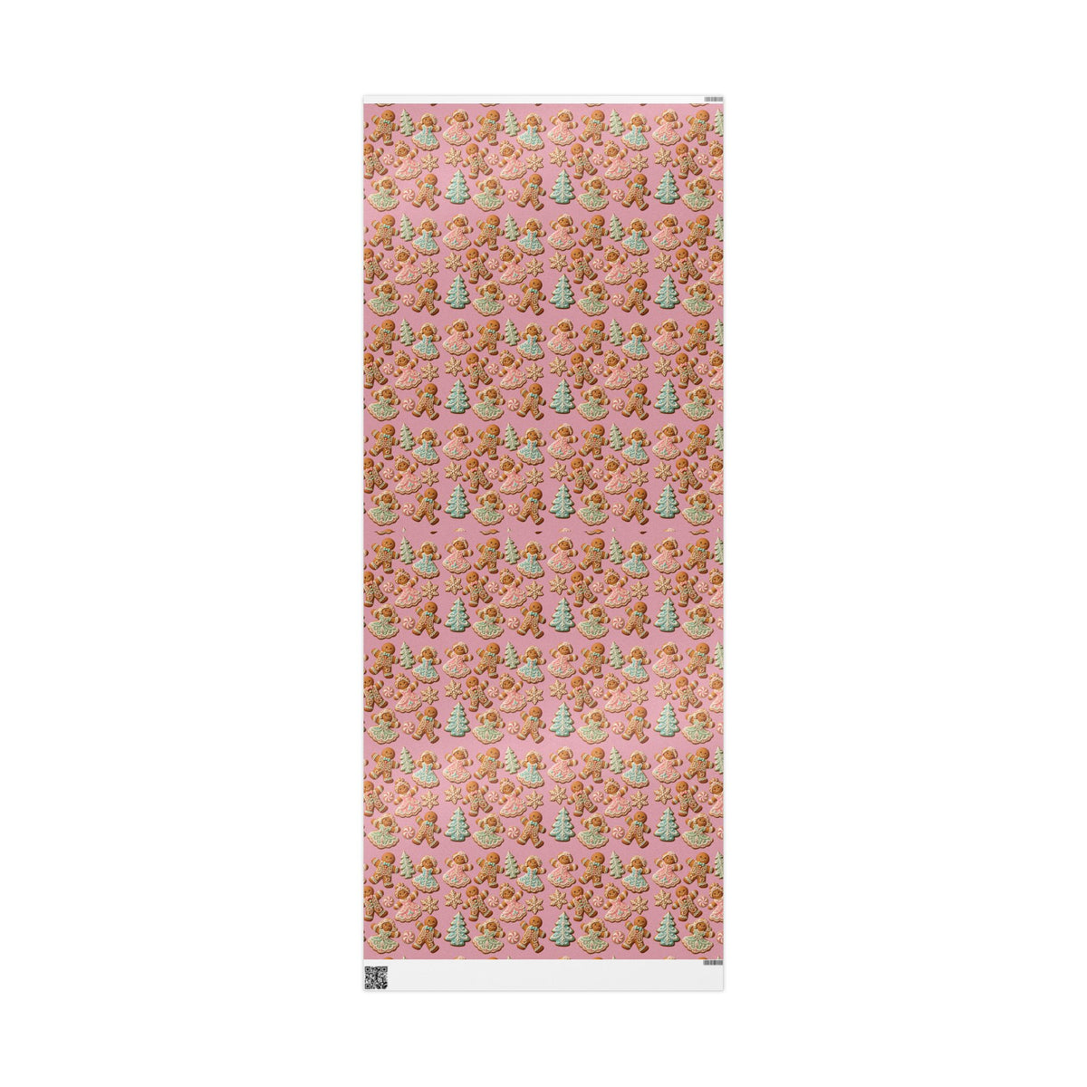 Gingerbread Cookies Pink Wrapping Paper Christmas