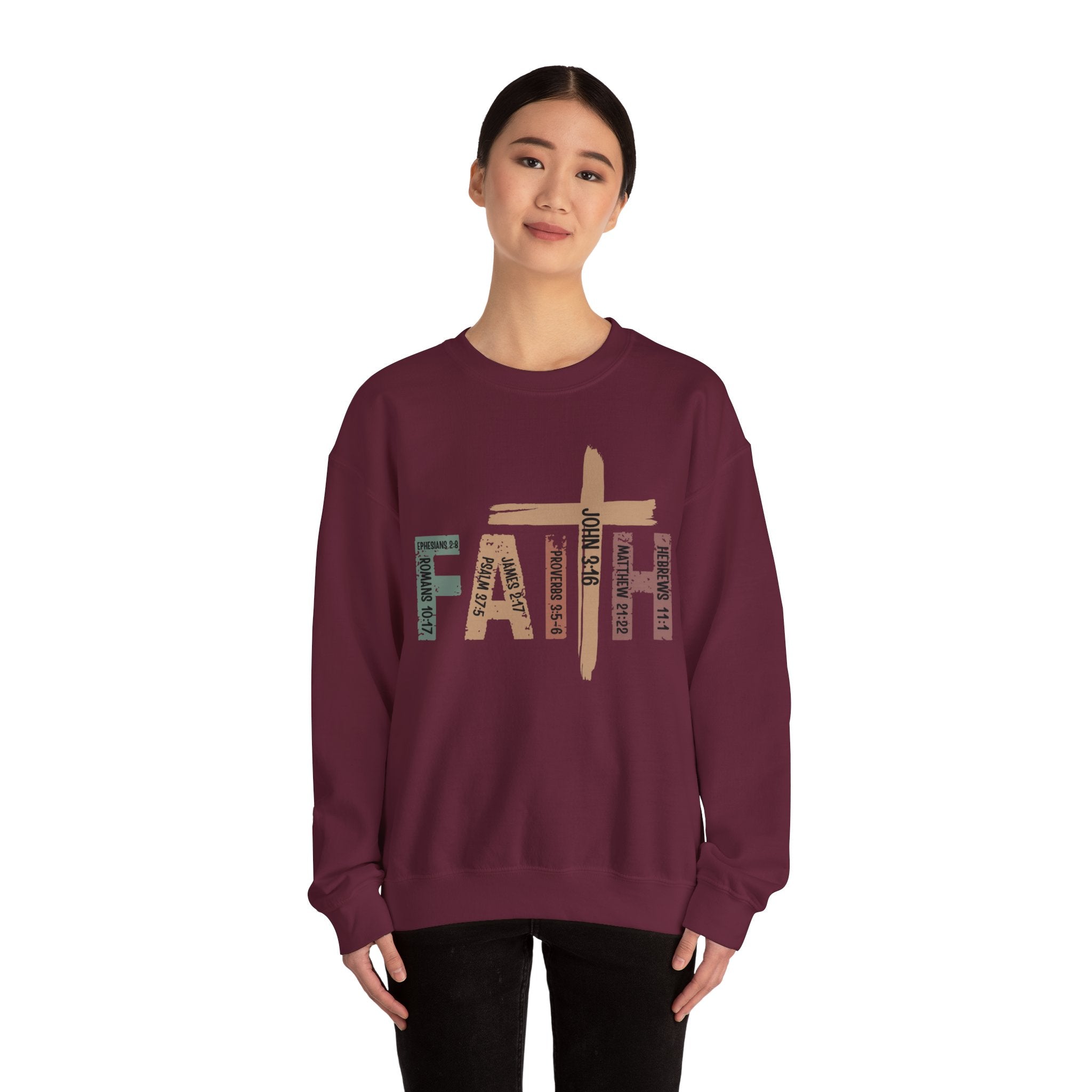Sweat-shirt "Walk by Faith" Vêtements chrétiens confortables, idée cadeau parfaite Cadeau parfait pour les chrétiens