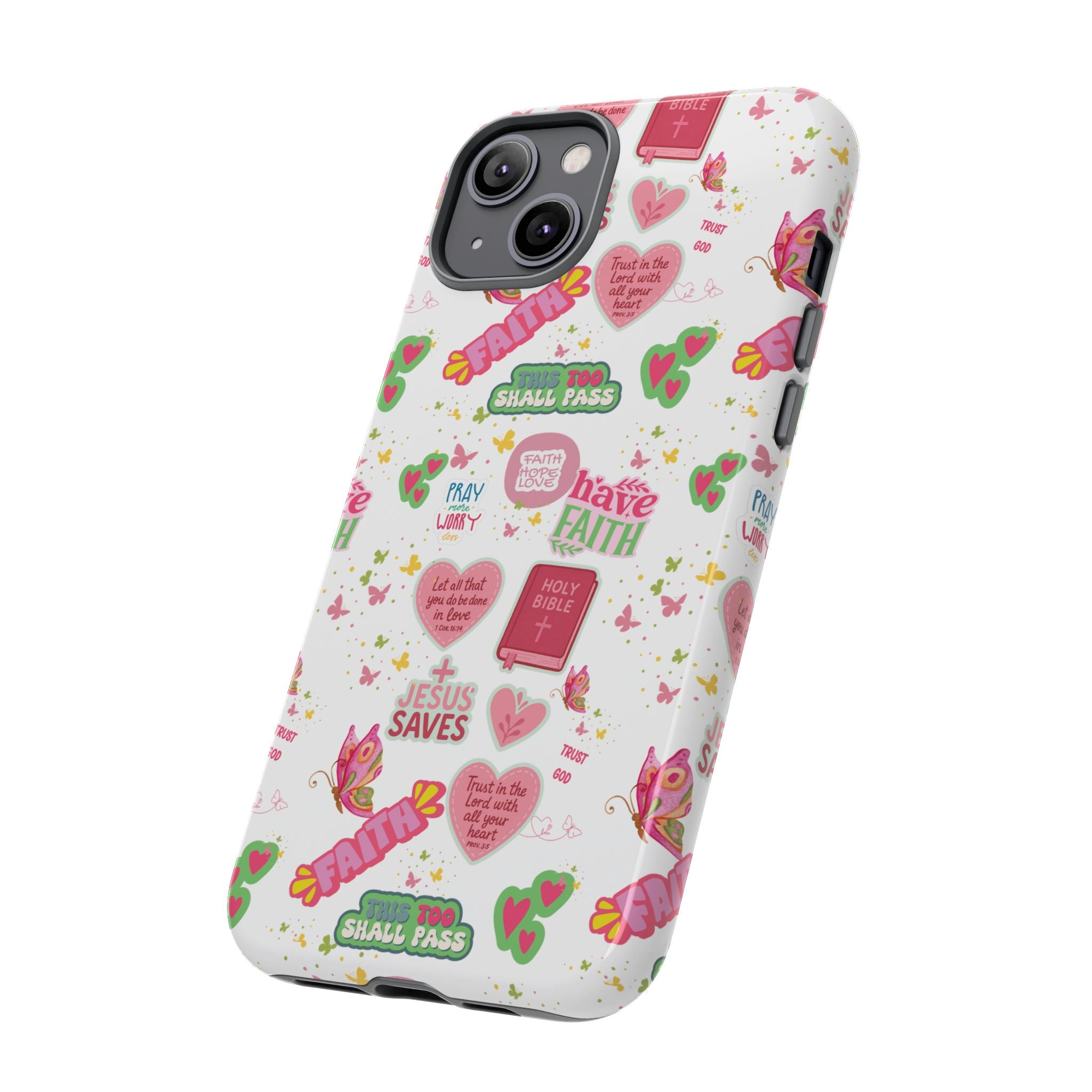 Carry Your Faith Everywhere | Christian Tough Phone Case with Bible Verse or Affirmation | Protective, Inspirational Gift for Christians