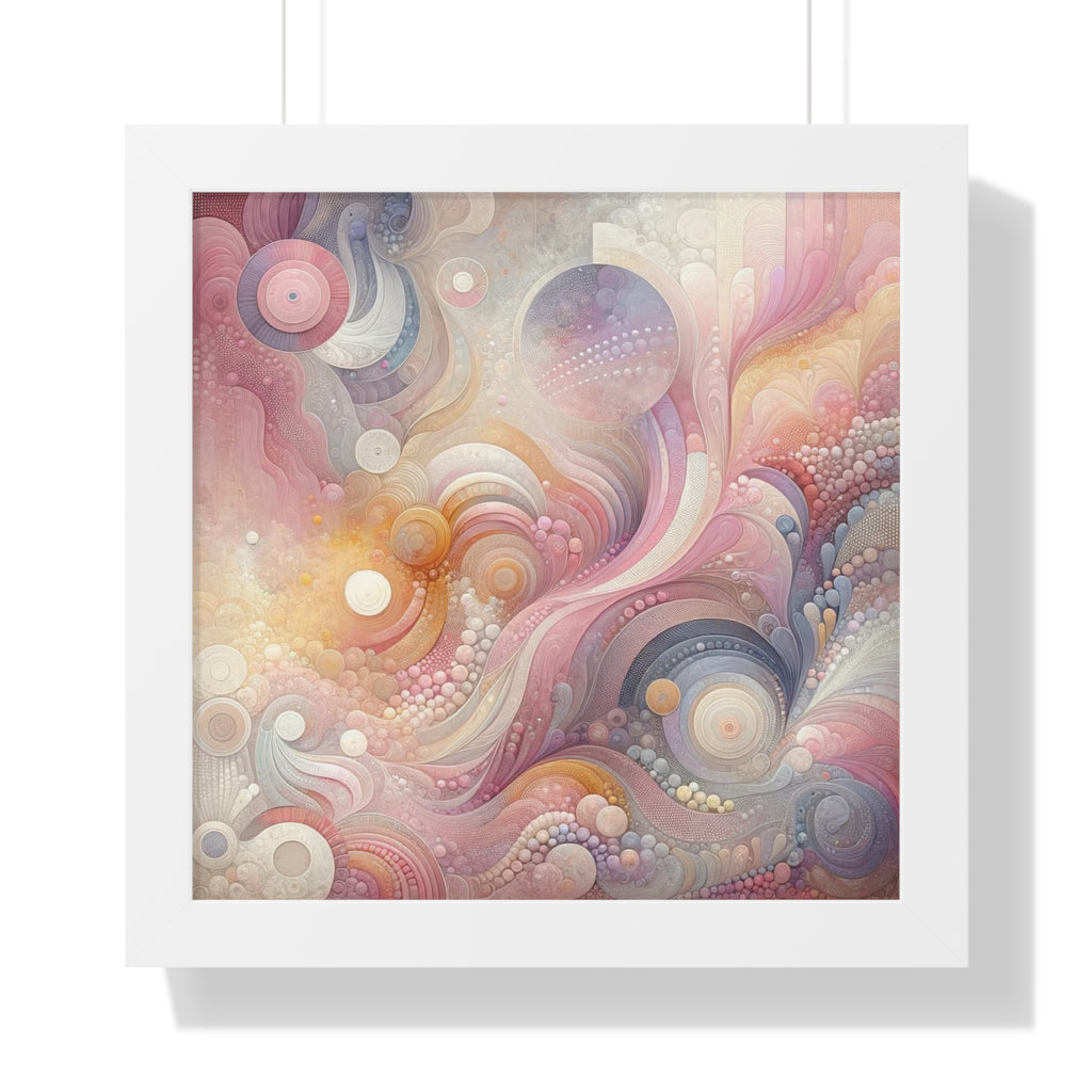 Pink Contemporary Elegance Abstract Modern Art Framed Canvas Print Wall Classic Encased in Black, White, or Walnut Frames with Durable Acrylic Protection Ready to Hang Timelessly Crafted..