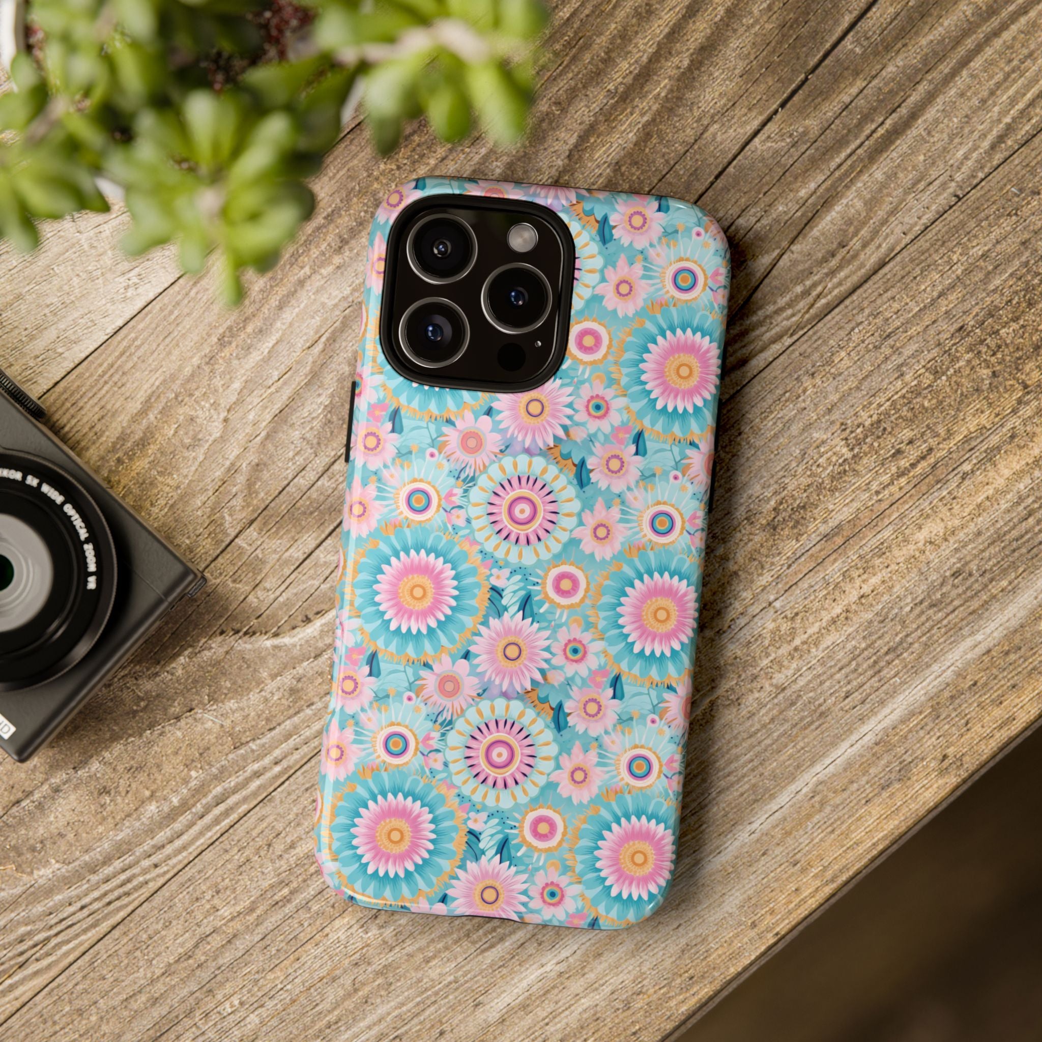 Boho Modern Watercolor Abstract Phone Case Compatible with iPhone, Samsung & More - Stylish, Durable Protection with Vibrant Artistic Design Perfect Gift for Her