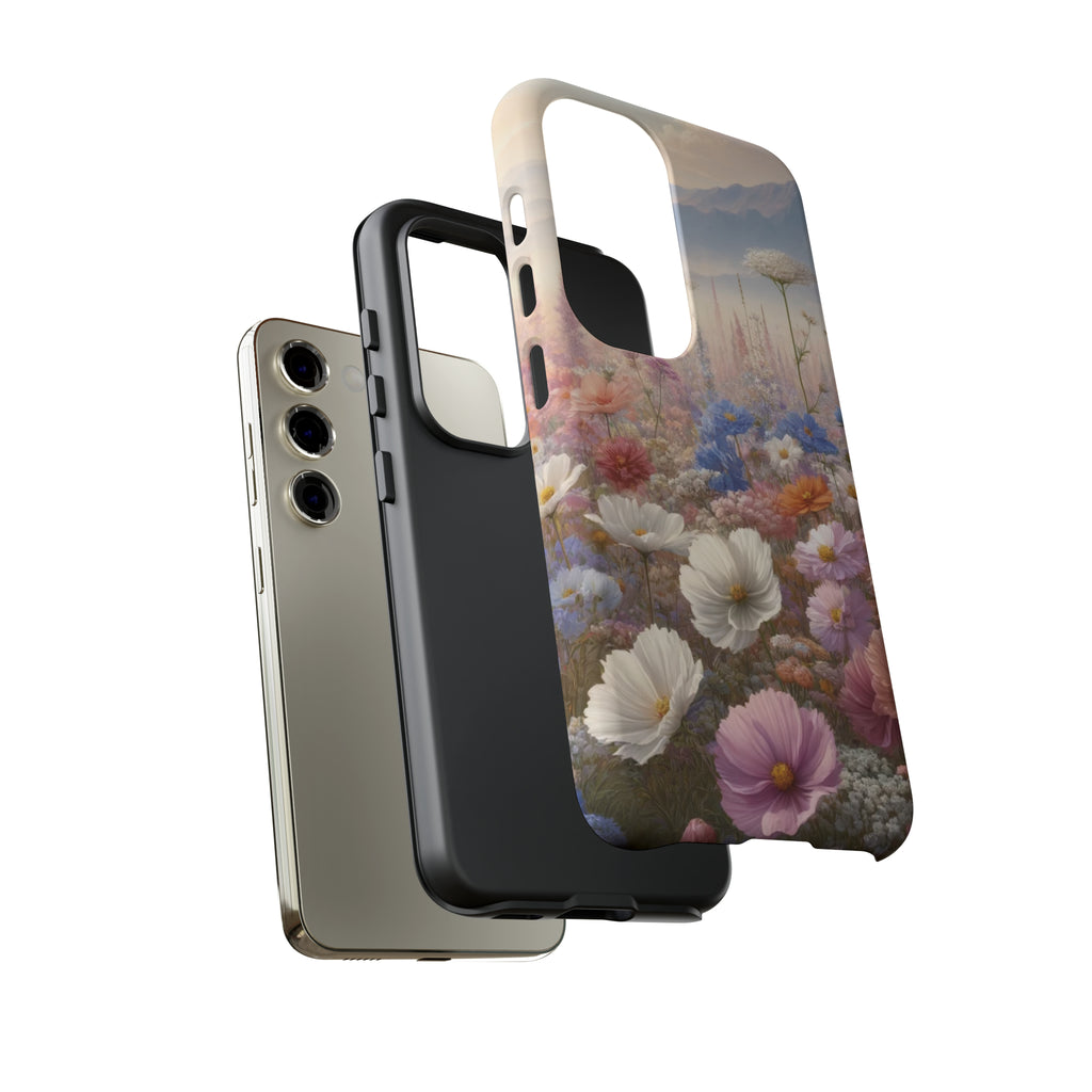 Phone Case Floral Boho Luxury Tough Case Floral Elegant Durable Stylish for Modern Devices iPhone 15, Samsung iPhone Samsung Accessory Gift for Her.