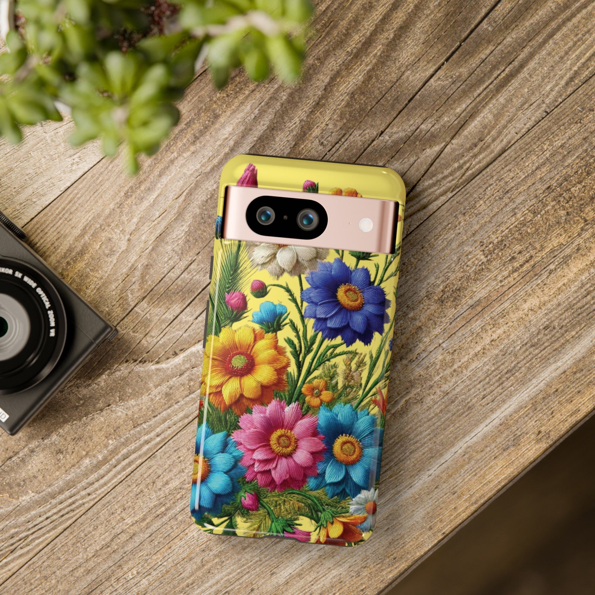Phone Case Yellow Bright Floral Protective Phone Case Gift for Her Phone 15, Samsung iPhone Samsung  iPhone 15, Samsung iPhone Samsung Accessory Gift for Her