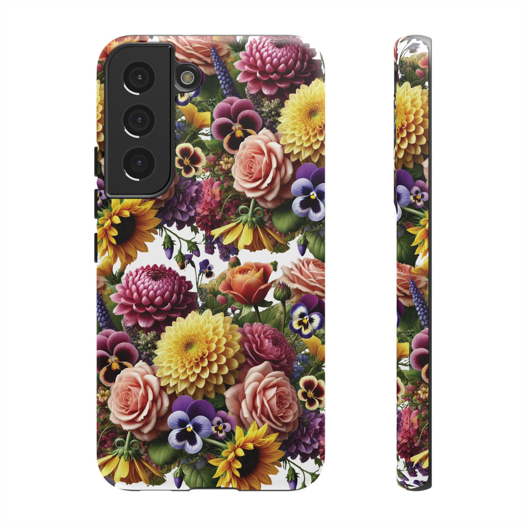 Floral Fall Phone Case for iPhone 16 15 14 13 12  21 23 Samsung, and Pixel | Stylish Protective Cover Gift for Her Perfect for Floral Lover