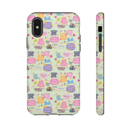 Good Vibes Only Protective Phone Case  Shockproof Slim Aesthetic Motivational Quote Cover, Positive Affirmation Gift for Mom, Teens & Besties | iPhone & Galaxy