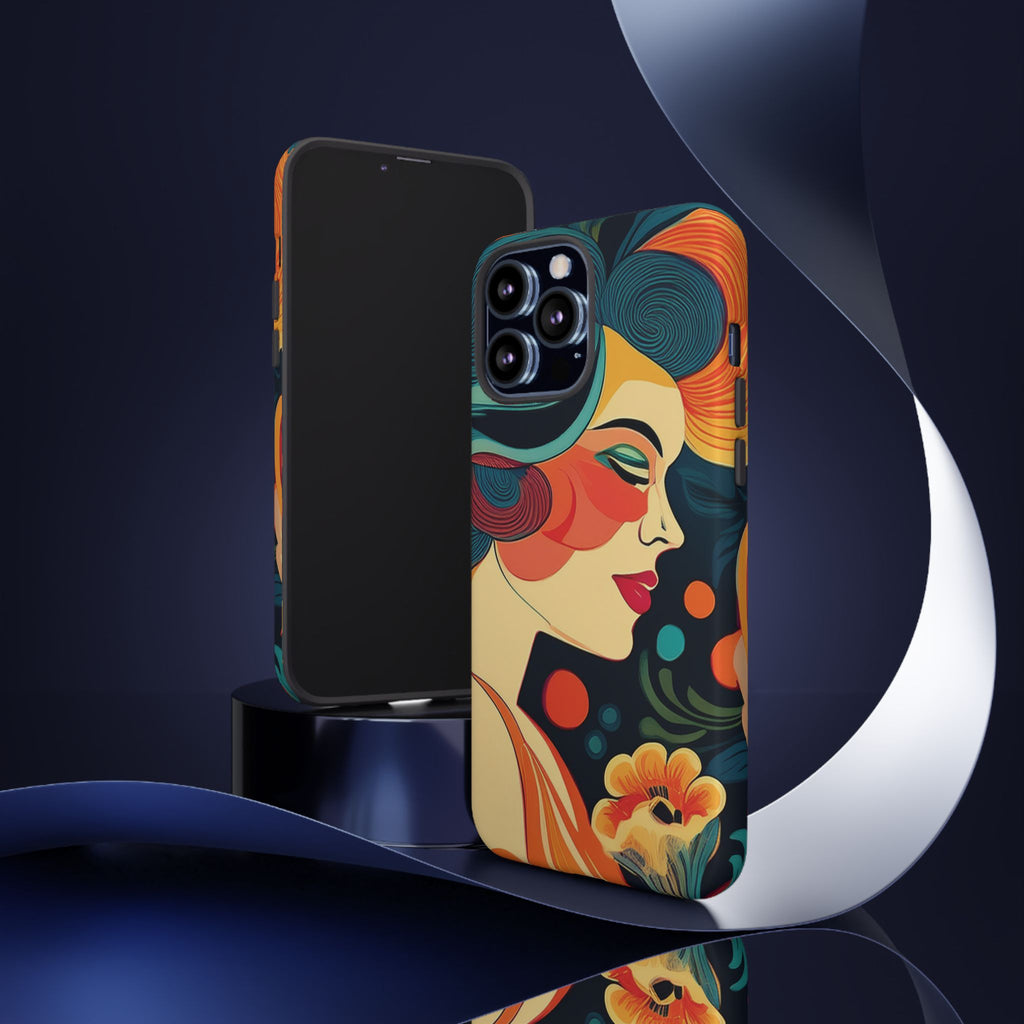 Coque de Téléphone Esthétique Années 50 Rétro Design d'Inspiration Vintage aux Couleurs Pastel Housse Style Mid-Century pour Modèles iPhone et Samsung Galaxy