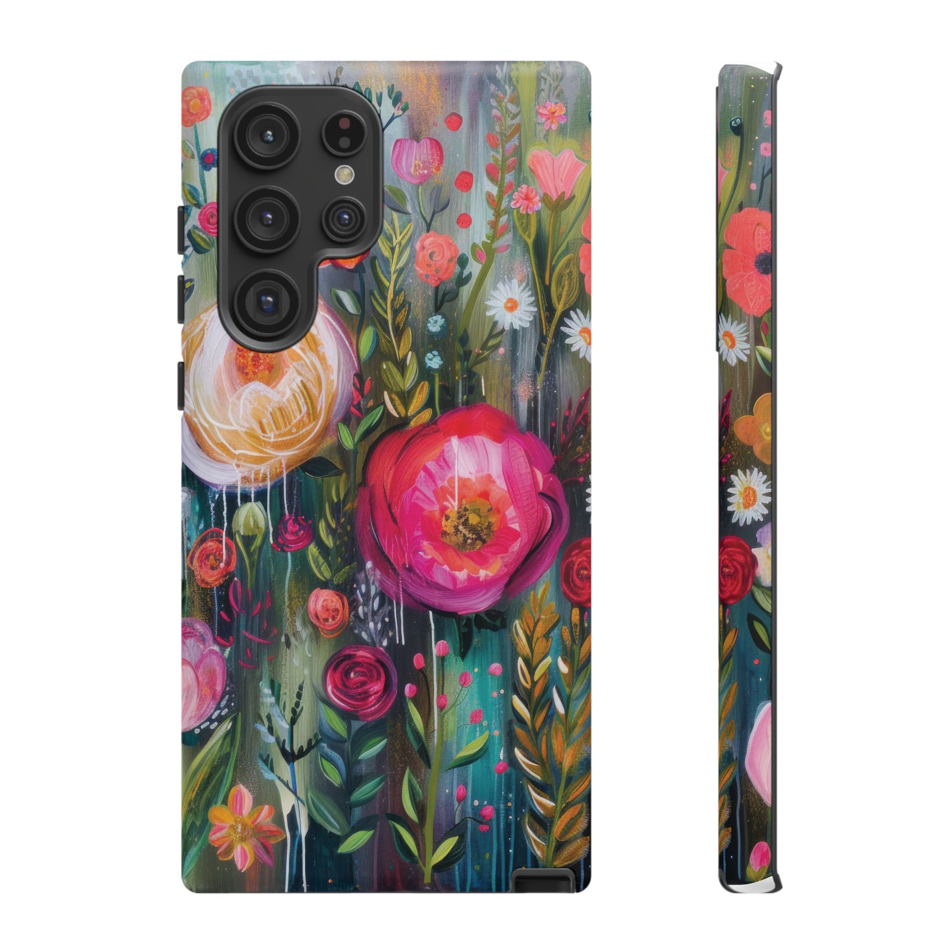 Watercolor Boho Floral Phone Case for iPhone 16 15 14 13 12  21 23 Samsung, and Pixel | Stylish Protective Cover Gift for Her Perfect for Floral Lover