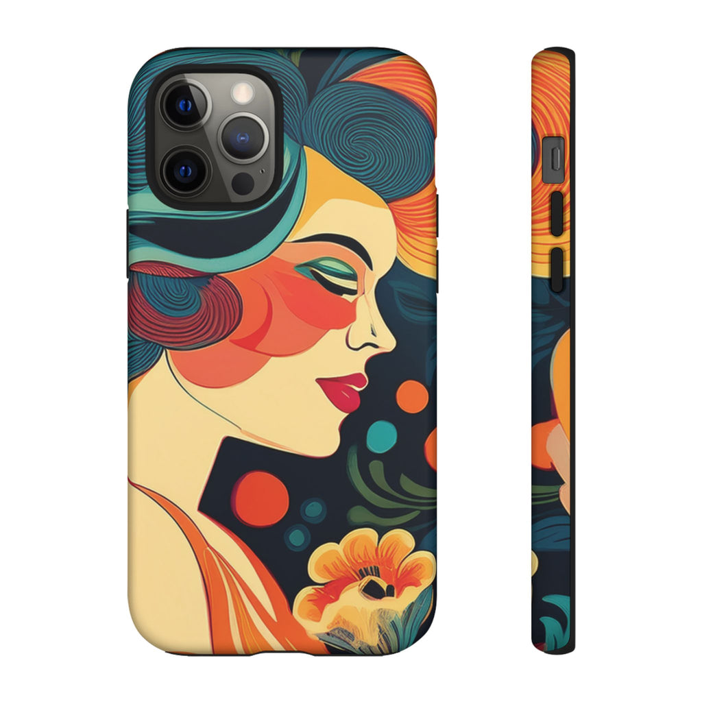 Coque de Téléphone Esthétique Années 50 Rétro Design d'Inspiration Vintage aux Couleurs Pastel Housse Style Mid-Century pour Modèles iPhone et Samsung Galaxy