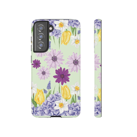Lavender Yellow Flower Phone Case – Stylish Protective Cover for iPhone & Samsung, Botanical Design, Perfect Gift for Spring & Everyday Elegance
