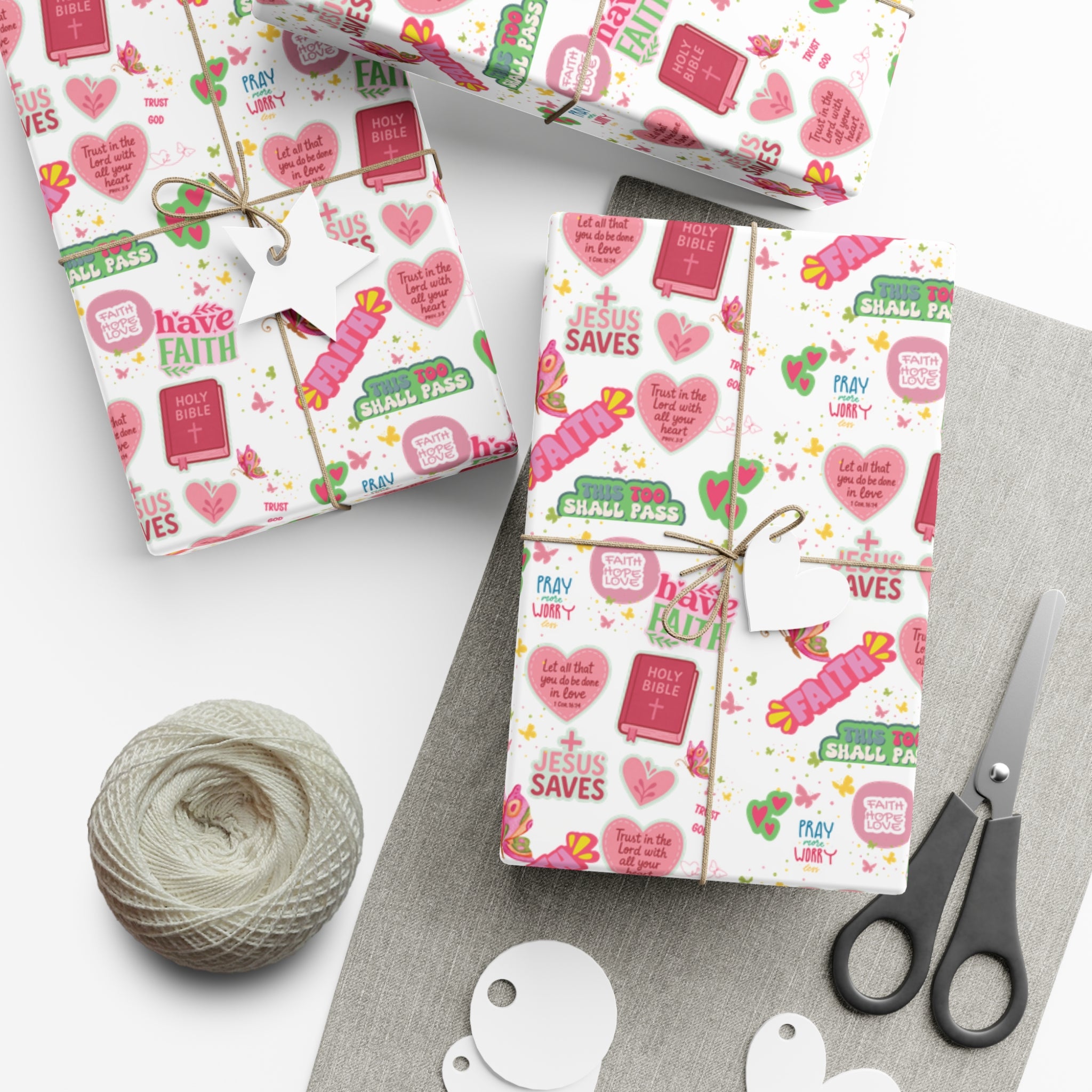 Christian Wrapping Paper | Inspirational Bible Verse Gift Wrap | Faith-Based Wrapping for Birthdays, Holidays, Special Occasions | Scripture Gift Wrap Gifts Moms Weddings