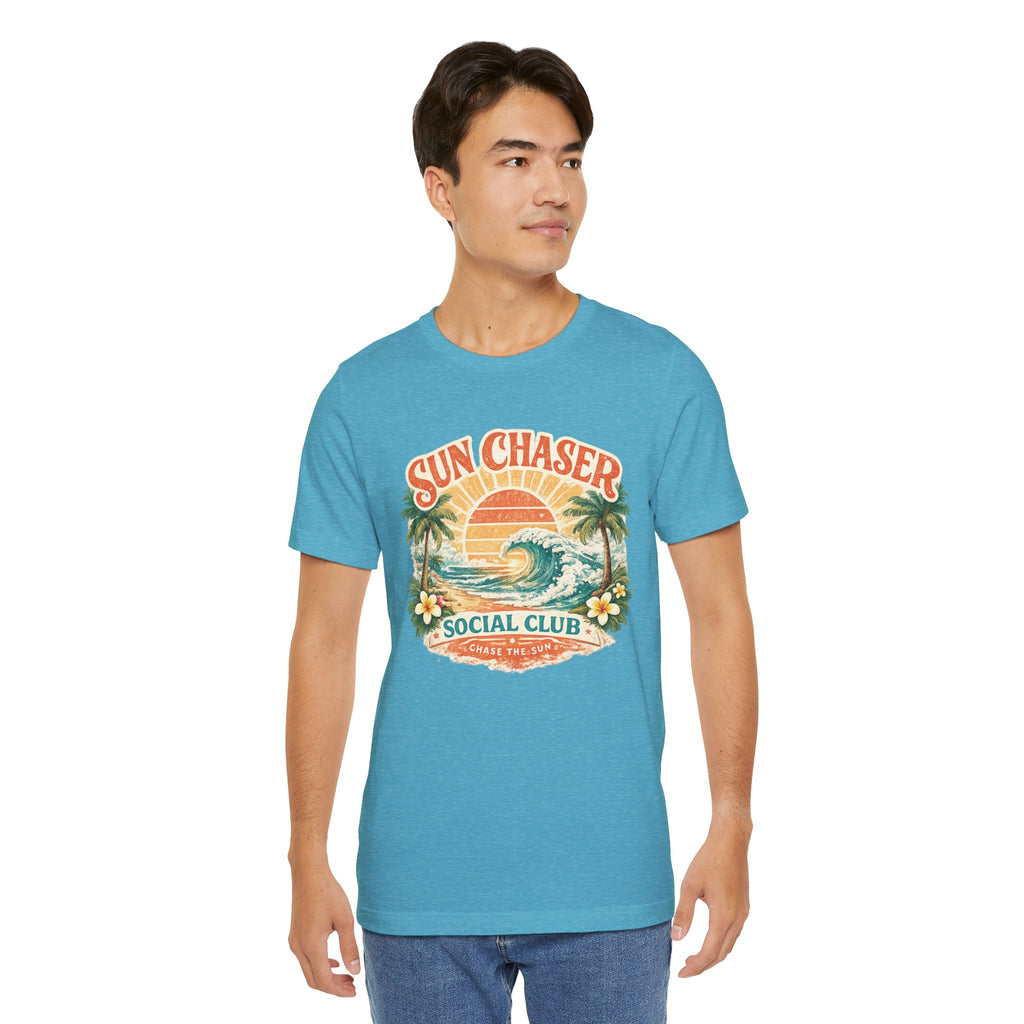 Sun Chaser T-Shirt — Retro Sunrise Graphic Tee Gift Fun