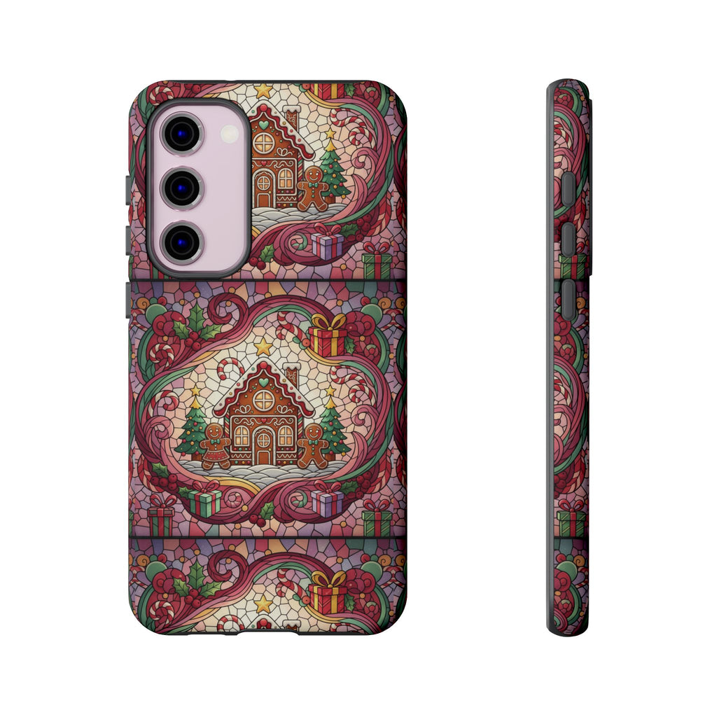 iPhone Case 17, 16  Gingerbread Stained Glass Tough Case Samsung perfect phone case