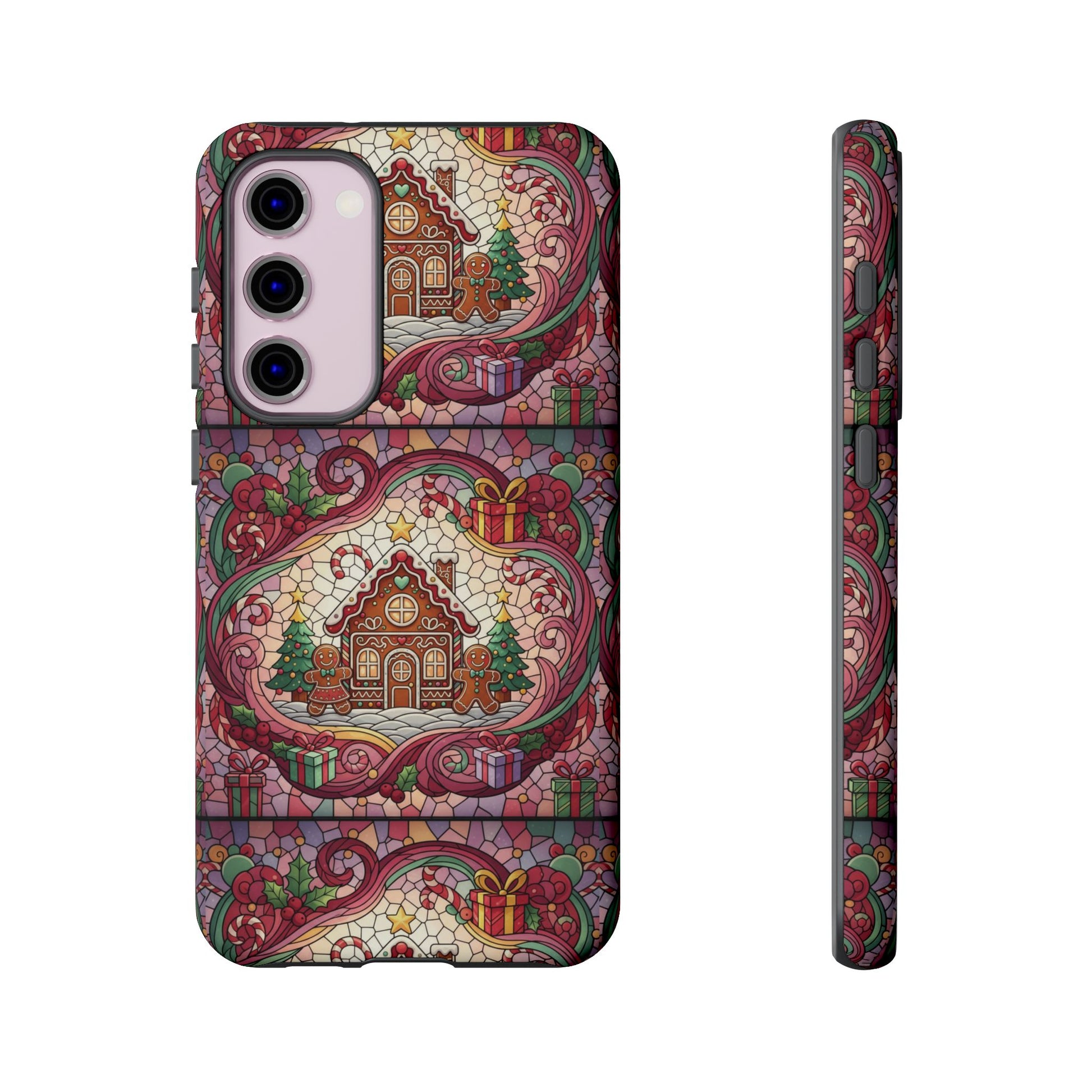 iPhone Case 17, 16  Gingerbread Stained Glass Tough Case Samsung perfect phone case