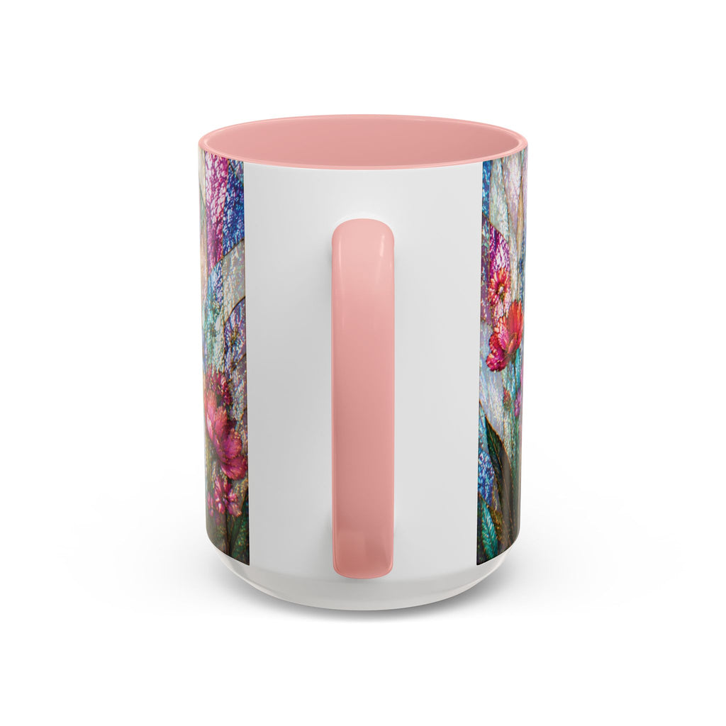 Wildflower Watercolor Coffee Mug Vibrant Wildflower Accent 11/15oz Stain Glass Illusion