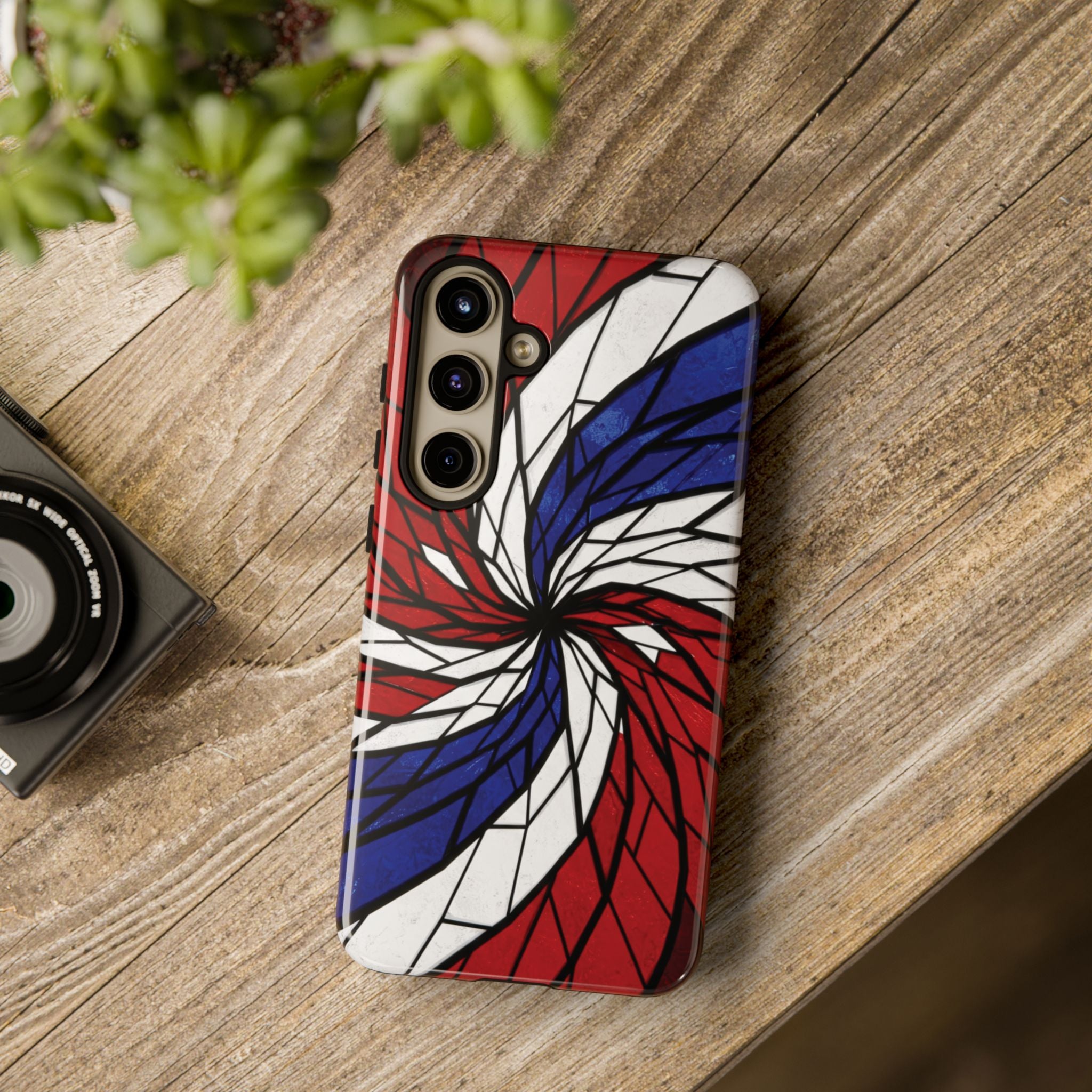 Patriotic Red White & Blue Phone Case – USA Flag Design, Independence Day Gift, Protective Cover for iPhone, Samsung, Pixel