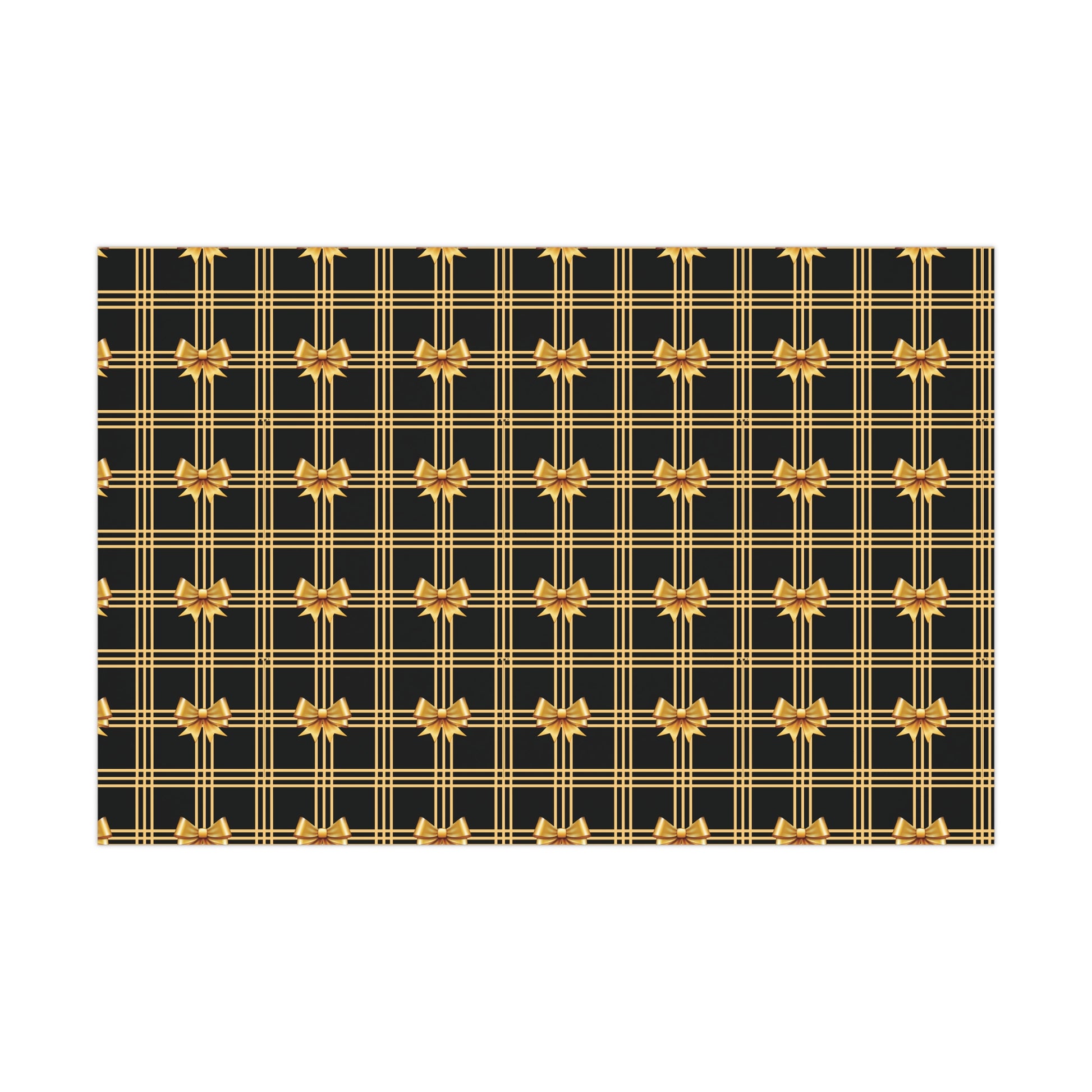 Black and Gold Bows Wrapping Paper Luxury Lover's Wrapping Paper Collection Festive Perfect for Wedding Holiday Decor – Premium Quality - MRSBYVALLE