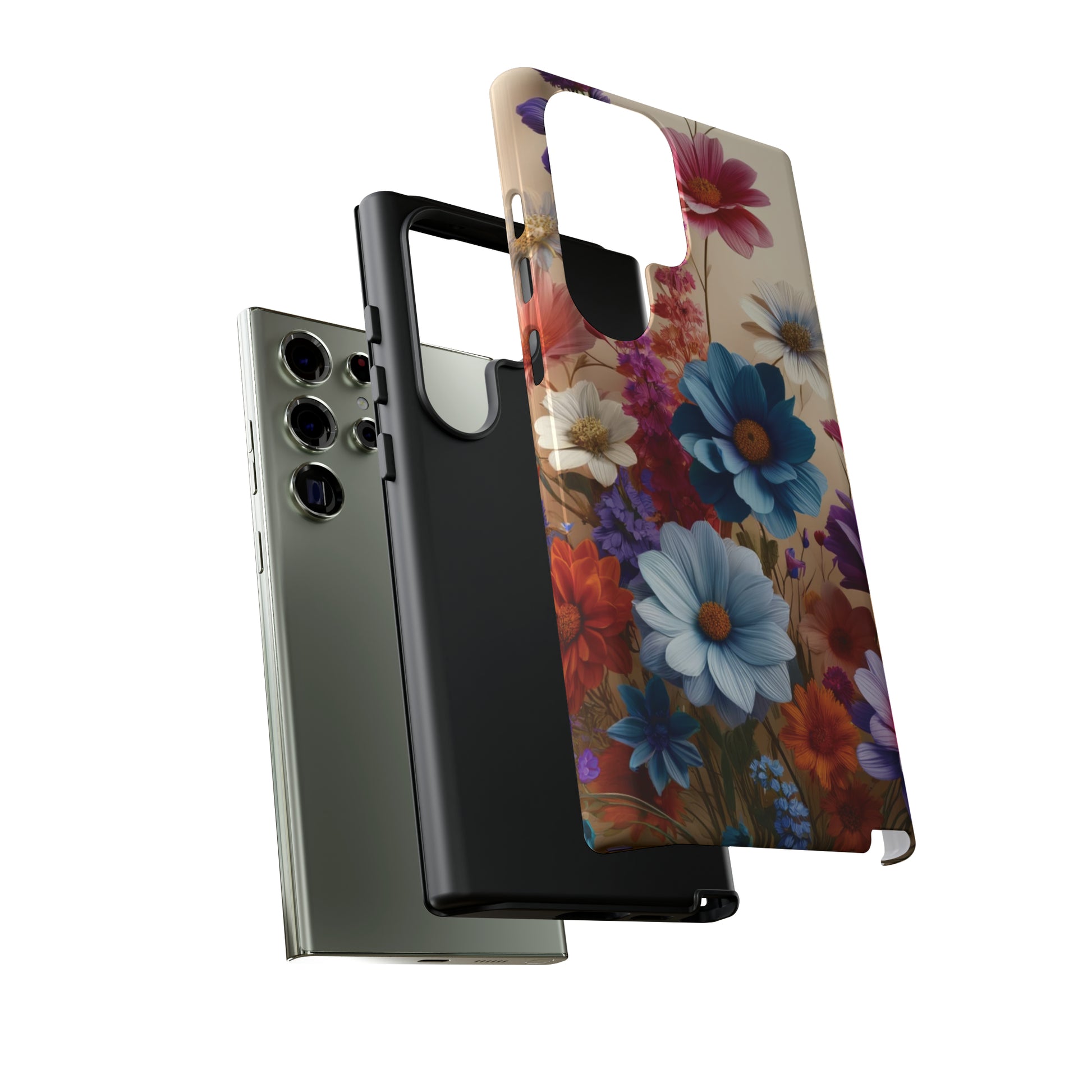 Best Phone Case Floral 3D Illusion Luxury Tough Case Floral Elegant Durable Stylish for Modern Devices iPhone 15, Samsung iPhone Samsung Accessory Gift for Her.