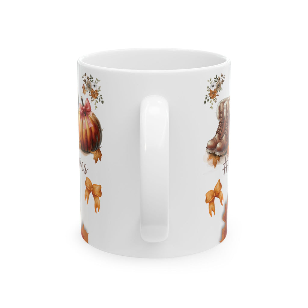Fall Basic 11oz & 15oz Coffee Mugs – Autumn Leaves, Cozy Vibes, Perfect for Pumpkin Spice & Fall Lovers Dishwasher Safe, Microwave Friendly, Seasonal Mug Gift for Home & Office Morning Brew - MRSBYVALLE