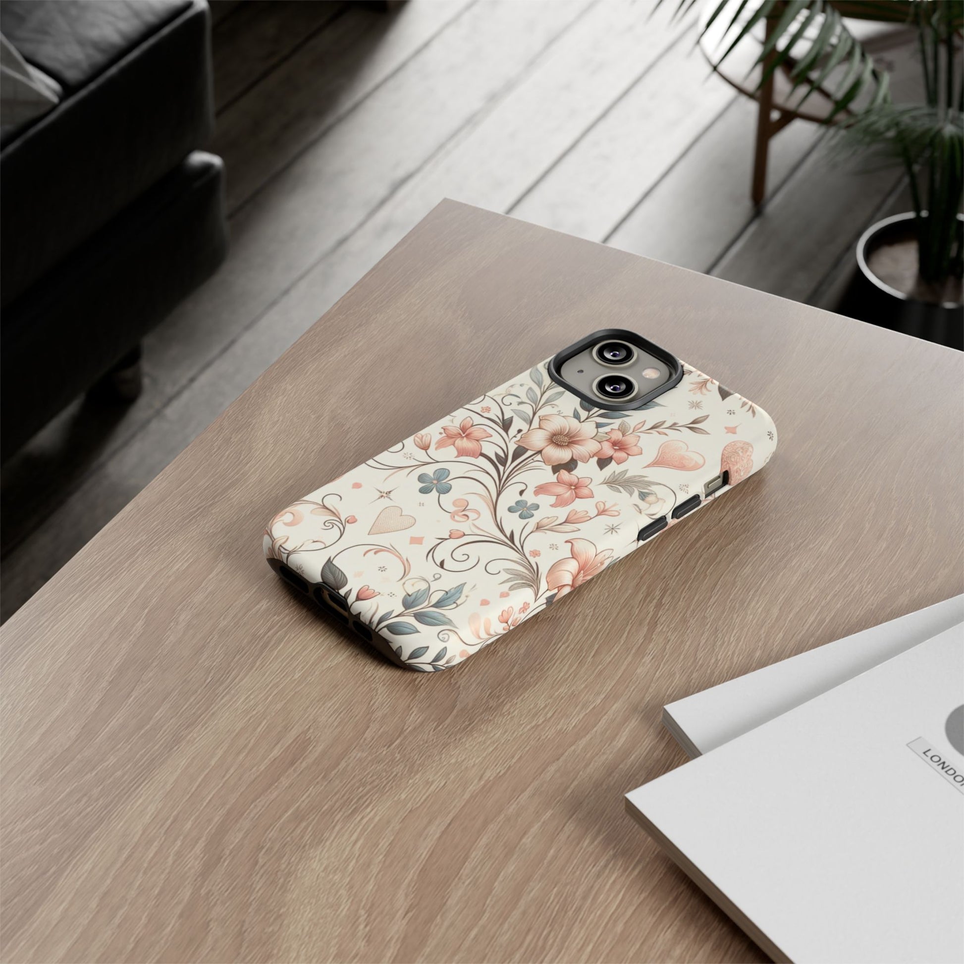 Floral Design Luxury Phone Tough Case Floral Elegant Durable Stylish for Modern Devices iPhone 17, 16 15, Samsung iPhone Samsung Accessory Gift for Her