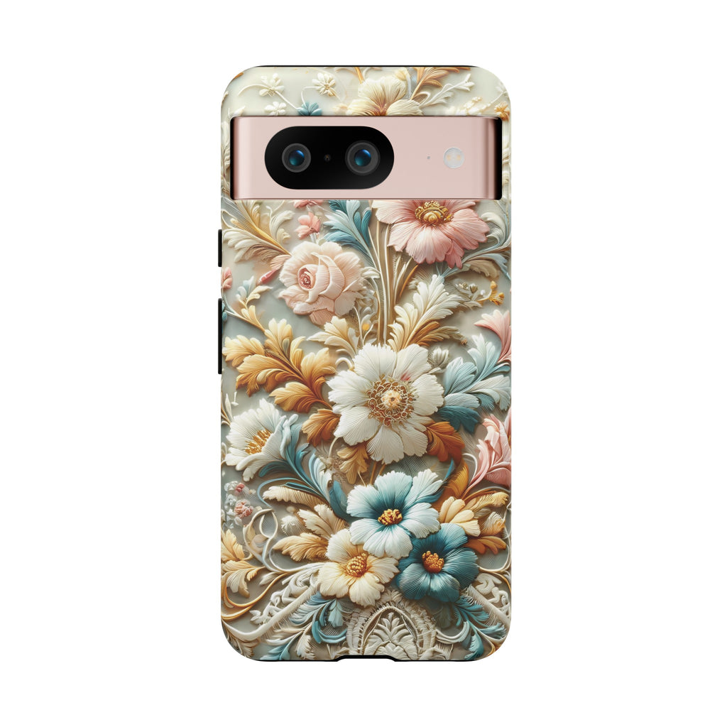 3D Elegant Faux Flowers Phone Case Stylish & Durable for iPhone Samsung Gift iPhone 15, 14, 13 Samsung Pixel Gift for Mom Accessory Gift for Her