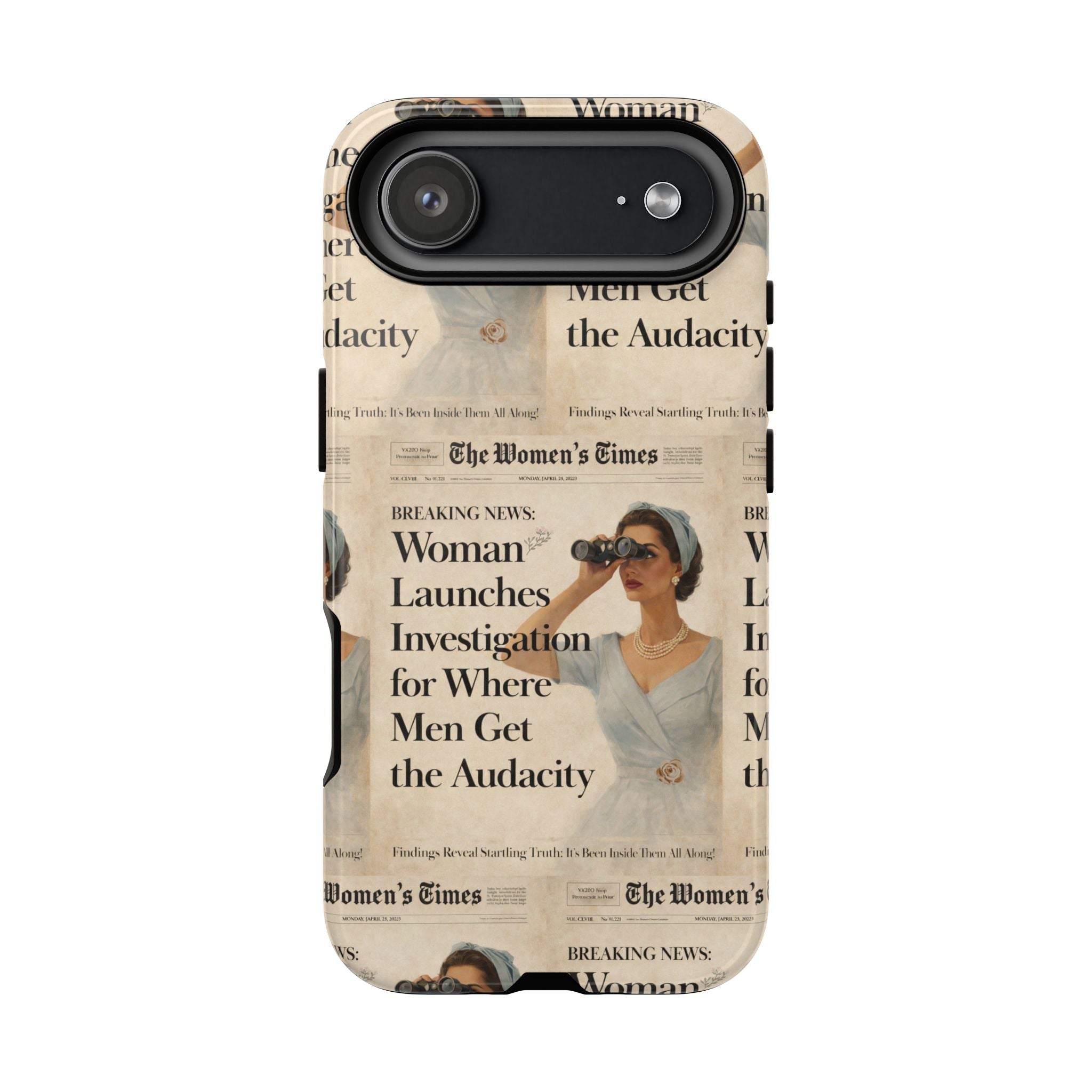 Funny Vintage Sarcastic Women Phone Case | Retro Sarcasm Text Design