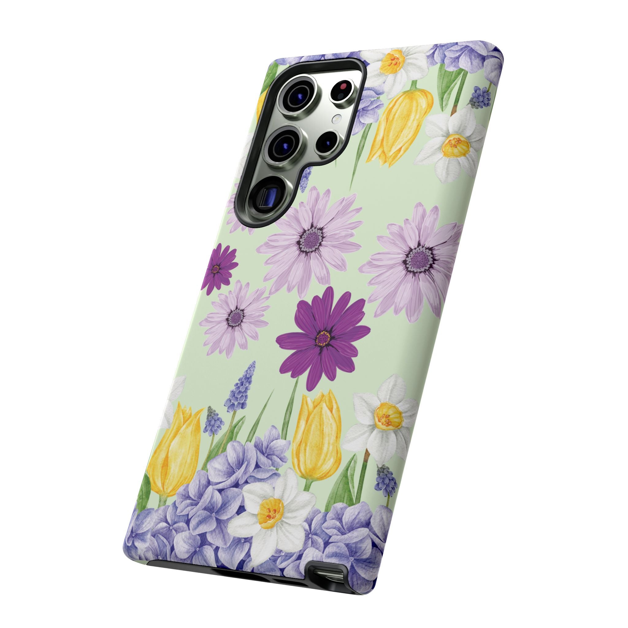 Lavender Yellow Flower Phone Case – Stylish Protective Cover for iPhone & Samsung, Botanical Design, Perfect Gift for Spring & Everyday Elegance
