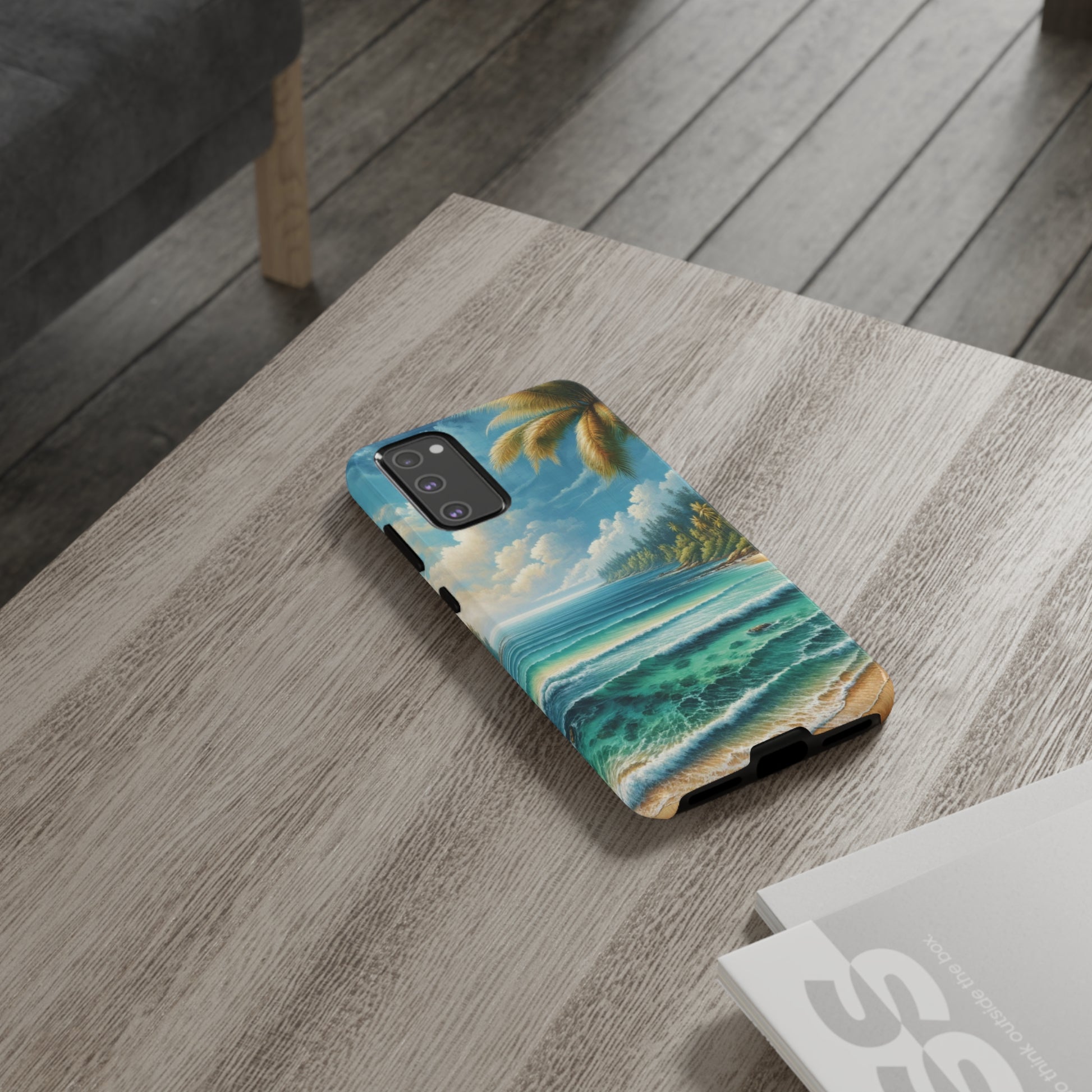 Coastal Serenity Ocean Beach View Protective Phone Case Gift for Her Phone 15, Samsung iPhone Samsung Gift for Her Case iPhone 15, Samsung iPhone Samsung Accessory Gift for Her.