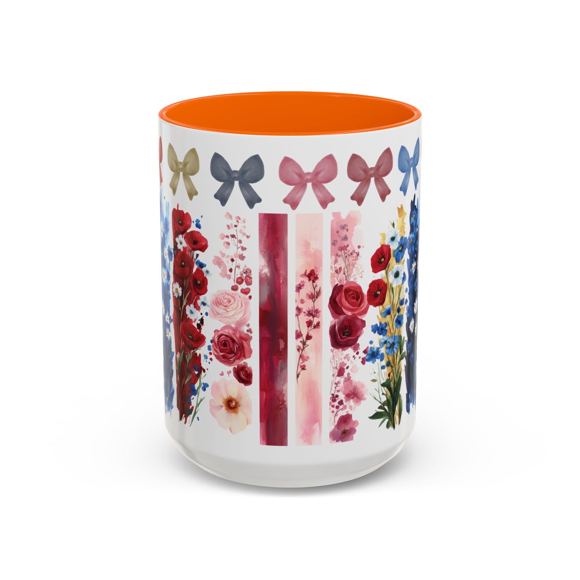 Brushstroke floral With Bows| Christian Mug with Bible Verse | Inspirational Gift for Christians | 11oz and 15oz Ceramic Coffee Mug Cozy Spring Mornings