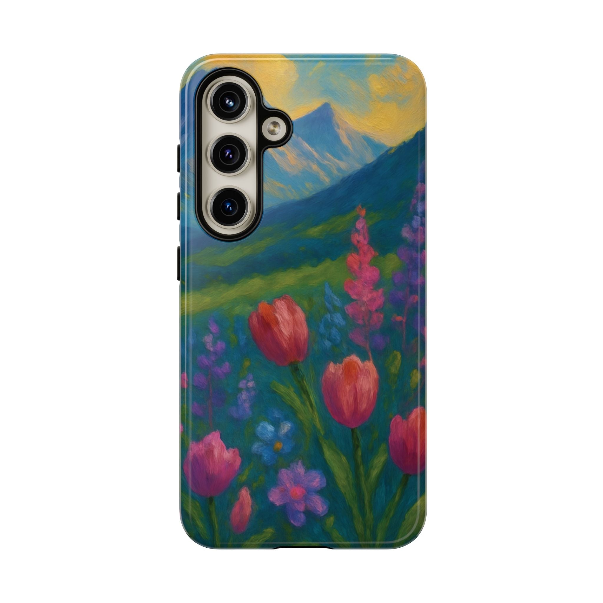 Mountains Wildflowers Phone Case | Vibrant Botanical Floral Design | Nature-Inspired Protective Cover for iPhone & Samsung | Trendy Aesthetic Gift Idea