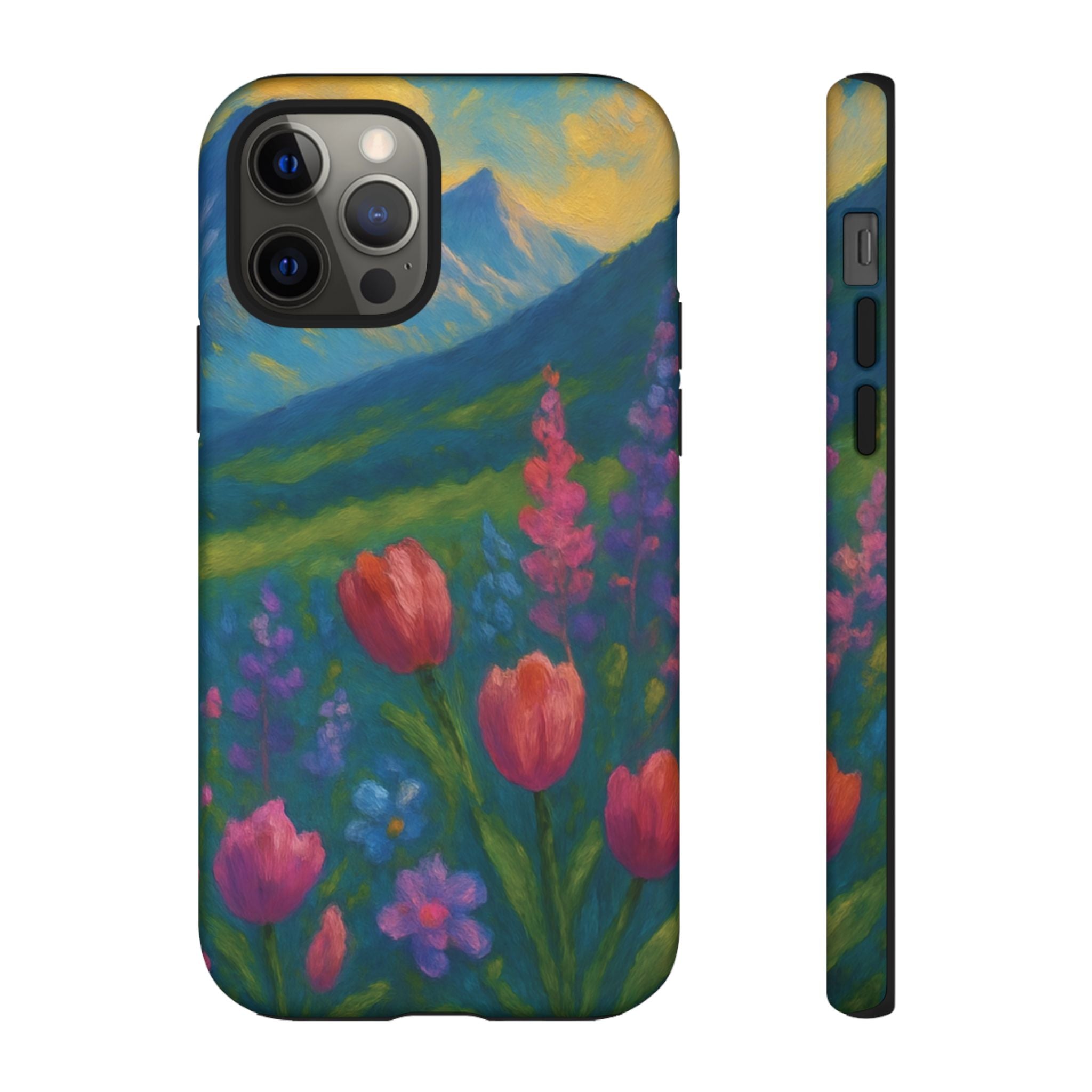 Mountains Wildflowers Phone Case | Vibrant Botanical Floral Design | Nature-Inspired Protective Cover for iPhone & Samsung | Trendy Aesthetic Gift Idea
