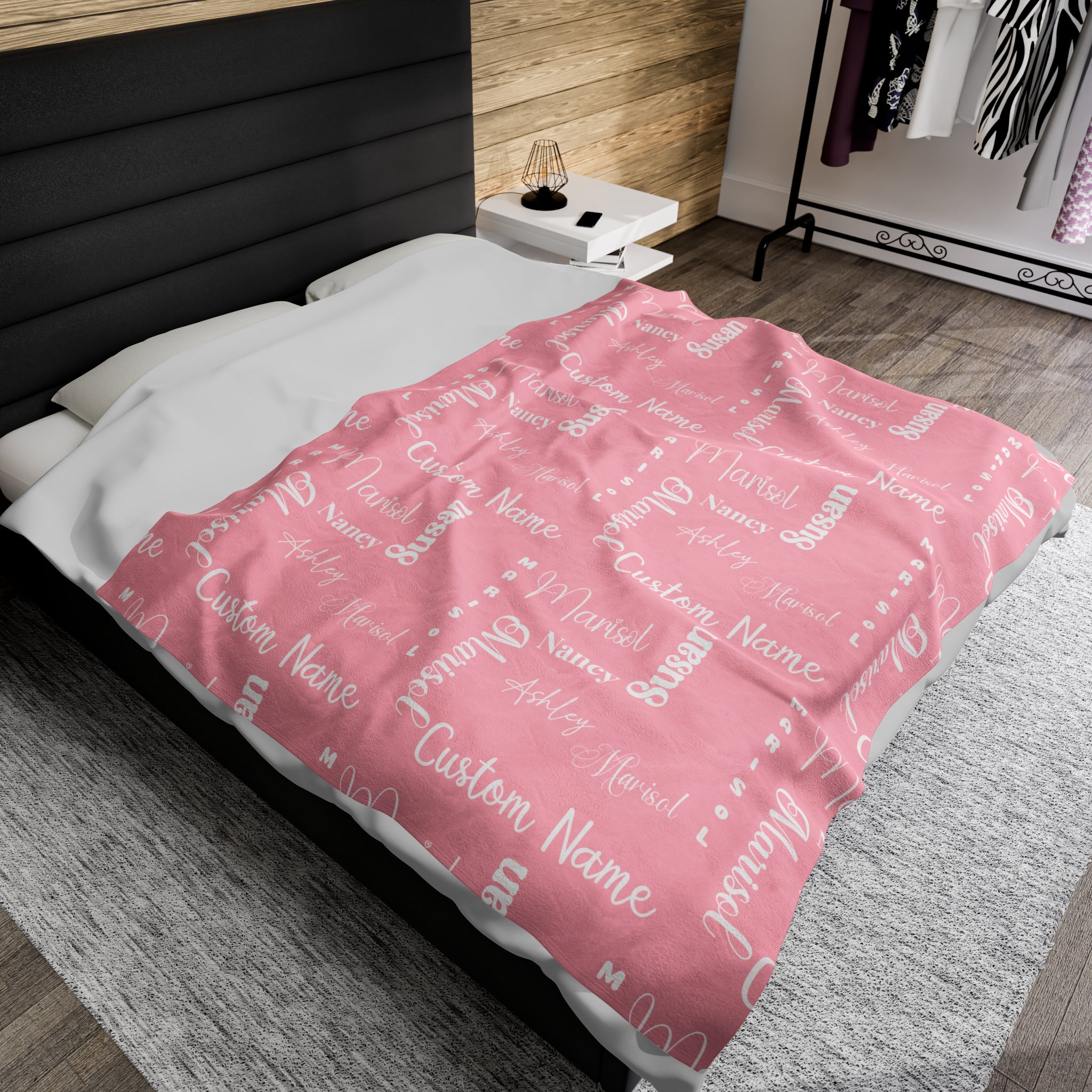 Best Velveteen Plush Blanket Personalized Throw Custom Name Design – Perfect Gift for Anyone – Ultra-Soft and Cozy Comfort Housewarming Gift Birthday - MRSBYVALLE