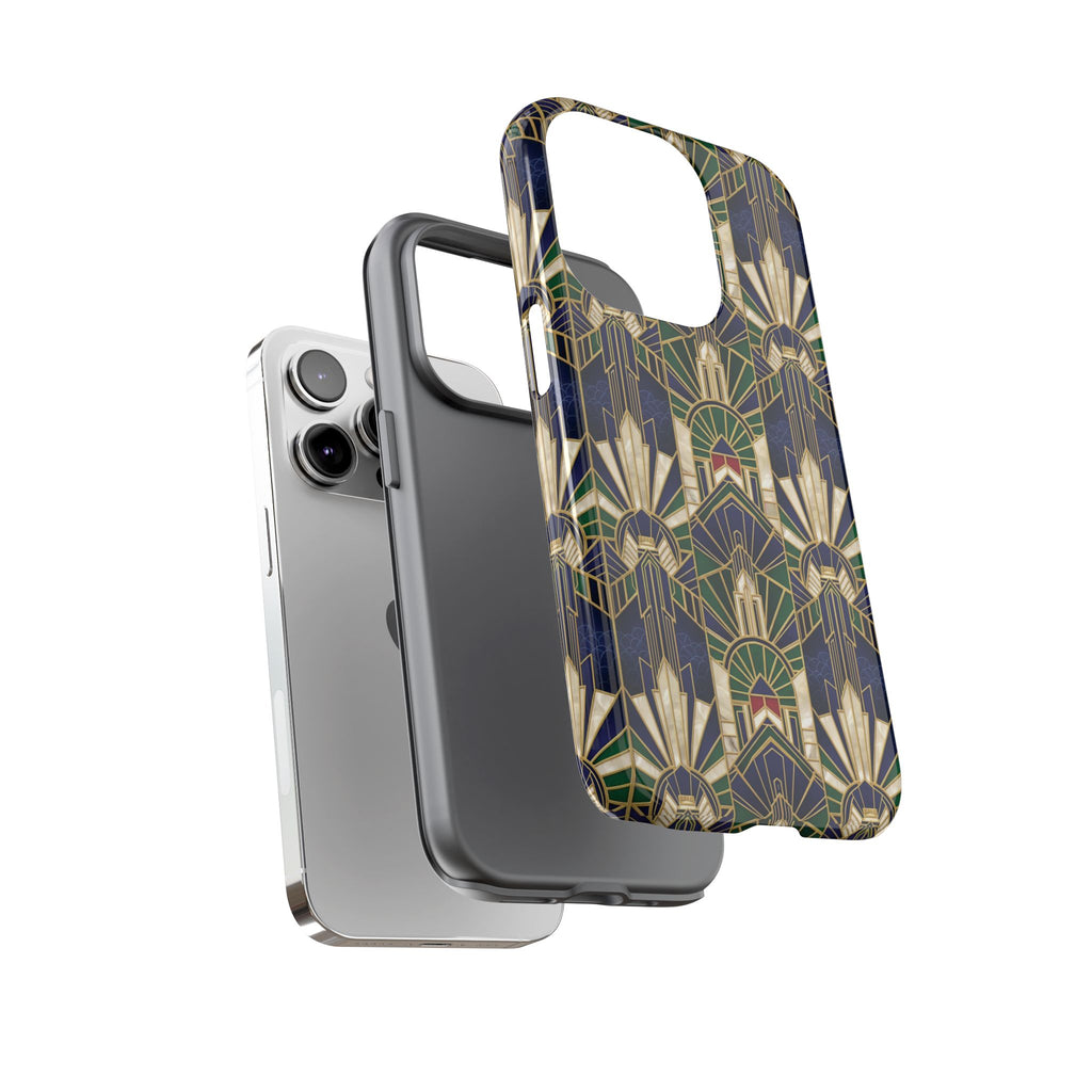 Navy & Gold Art Deco Phone Case — Imperial Art Deco Tough Case