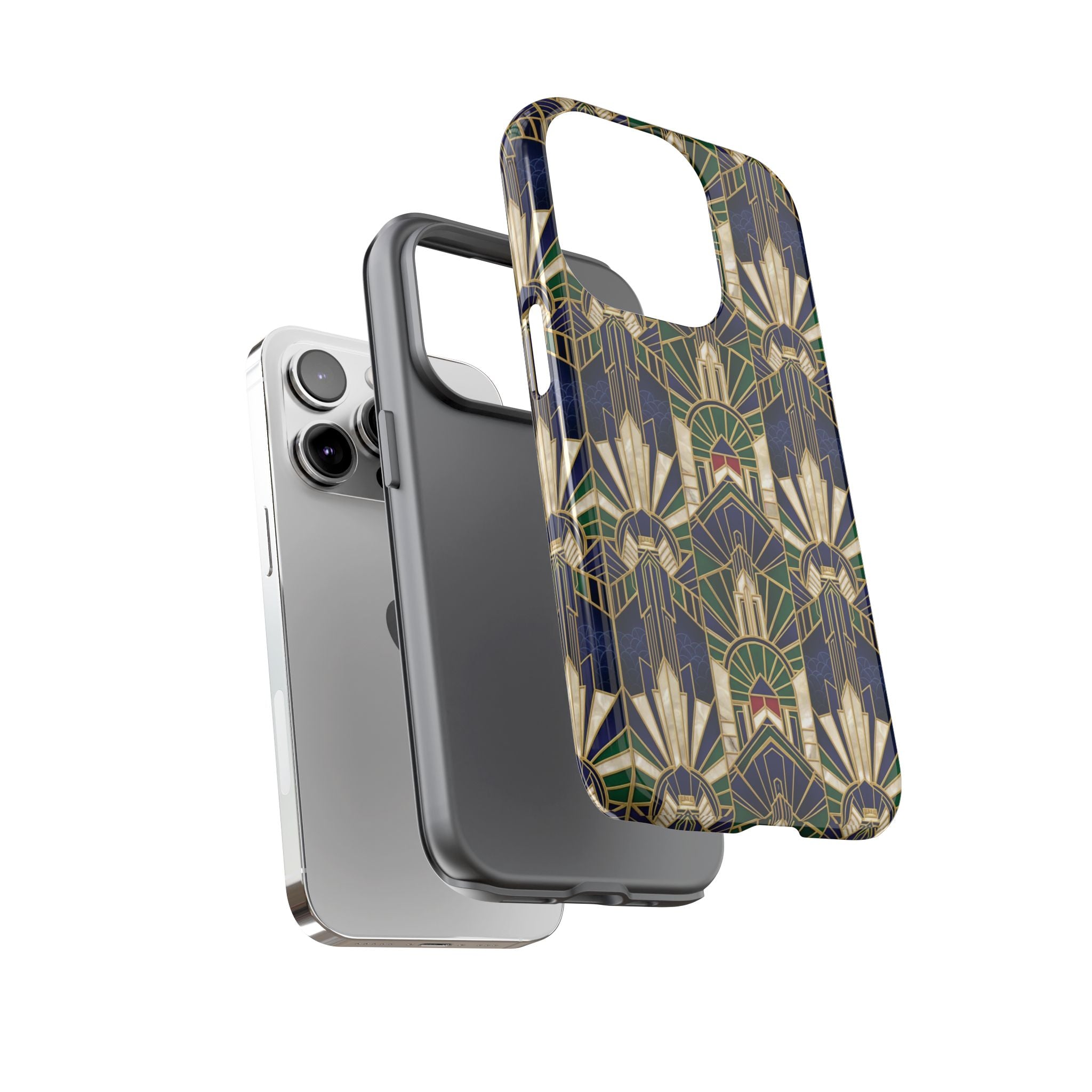 Navy & Gold Art Deco Phone Case — Imperial Art Deco Tough Case