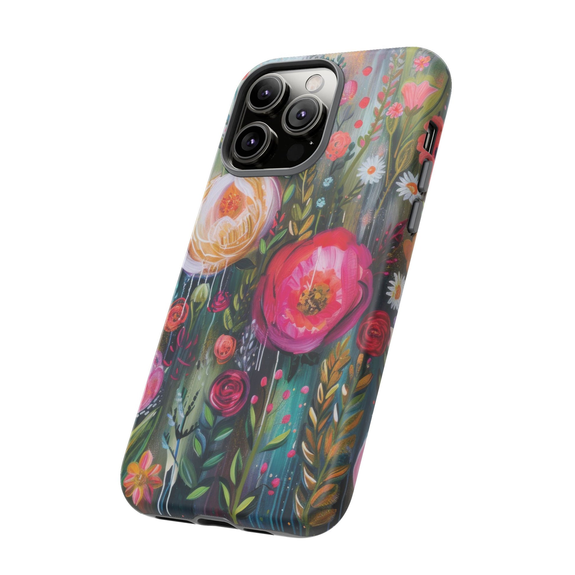 Watercolor Boho Floral Phone Case for iPhone 16 15 14 13 12  21 23 Samsung, and Pixel | Stylish Protective Cover Gift for Her Perfect for Floral Lover