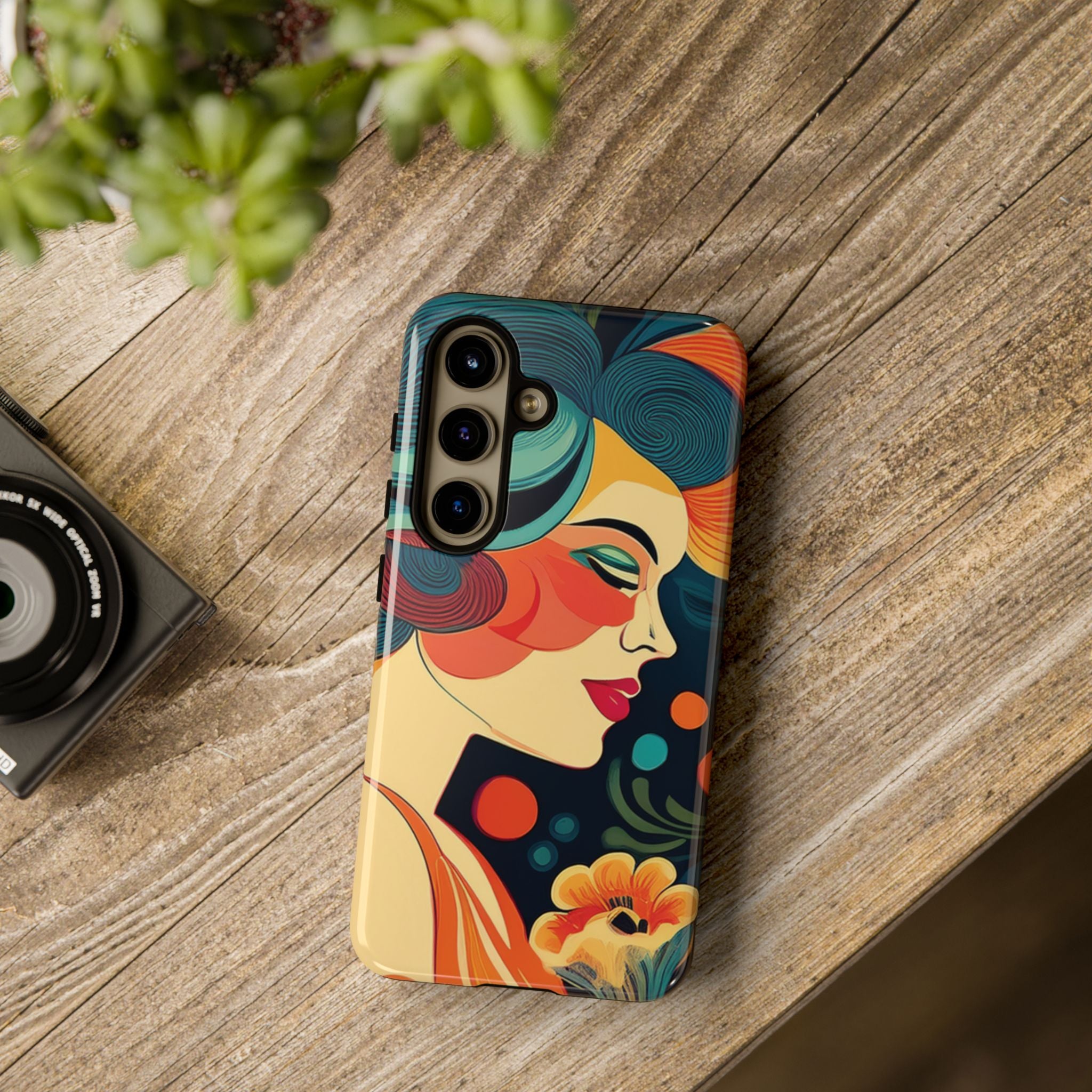 Coque de Téléphone Esthétique Années 50 Rétro Design d'Inspiration Vintage aux Couleurs Pastel Housse Style Mid-Century pour Modèles iPhone et Samsung Galaxy