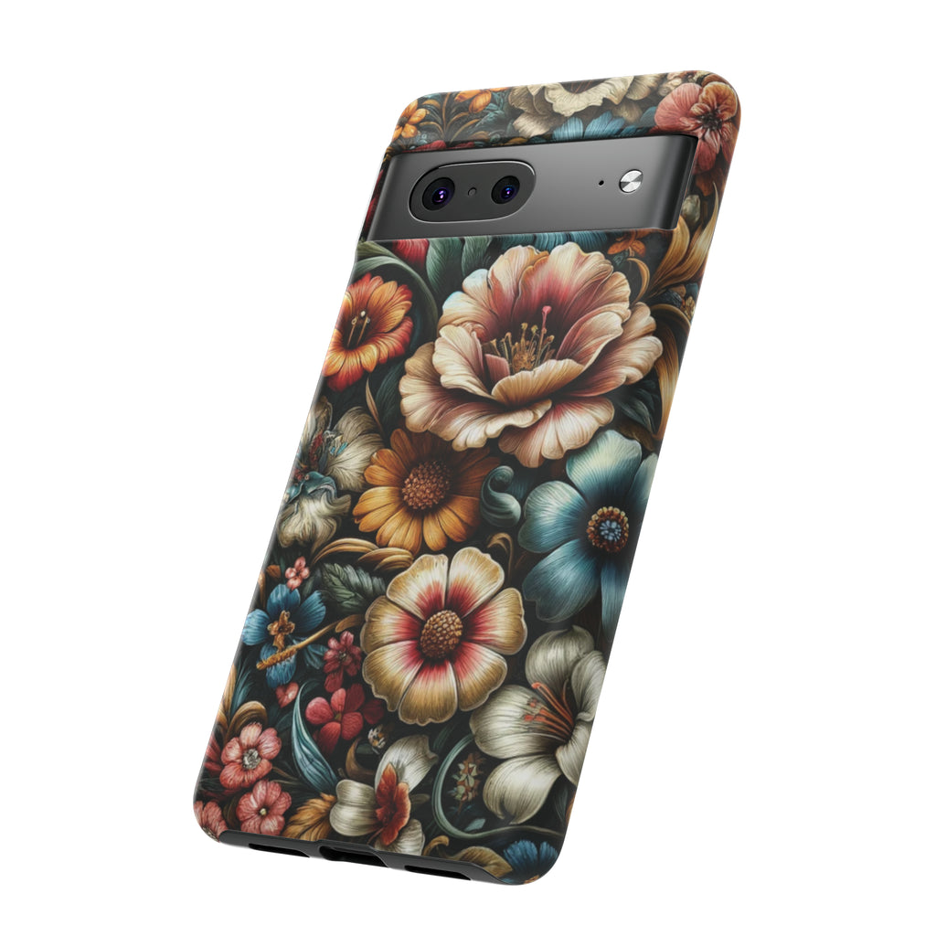 Pastel Floral Design Luxury Phone Tough Case Floral Elegant Durable Stylish for Modern Devices iPhone 15, Samsung iPhone Samsung Accessory Gift for Her.