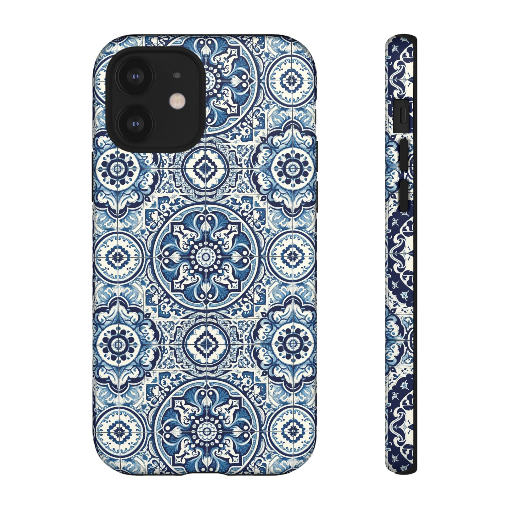 Azulejo Tile Phone Case Elegant Mediterranean Blue Porcelain Design iPhone 17, 16, 15, Samsung iPhone Samsung Accessory Gift for Her