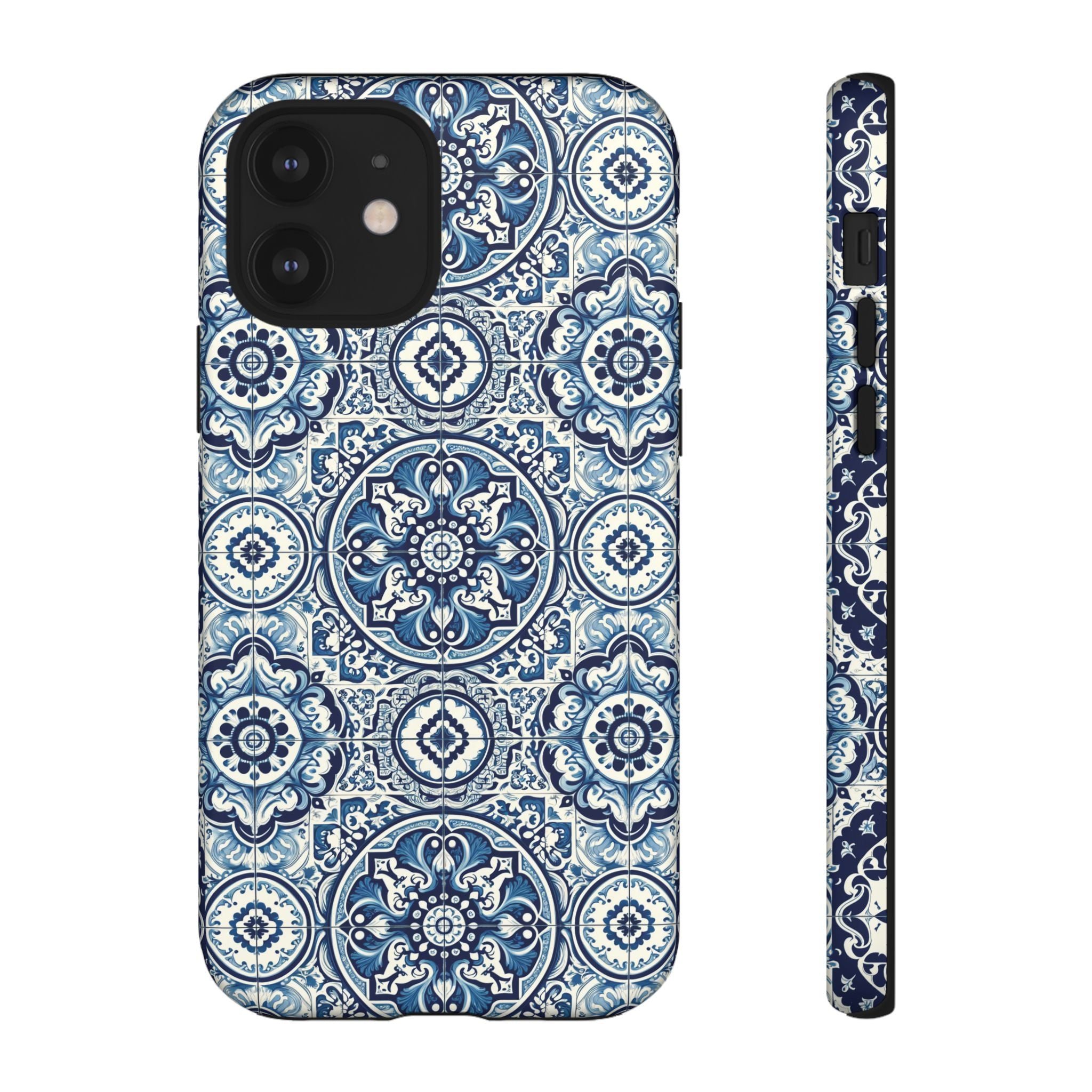 Azulejo Tile Phone Case Elegant Mediterranean Blue Porcelain Design iPhone 17, 16, 15, Samsung iPhone Samsung Accessory Gift for Her